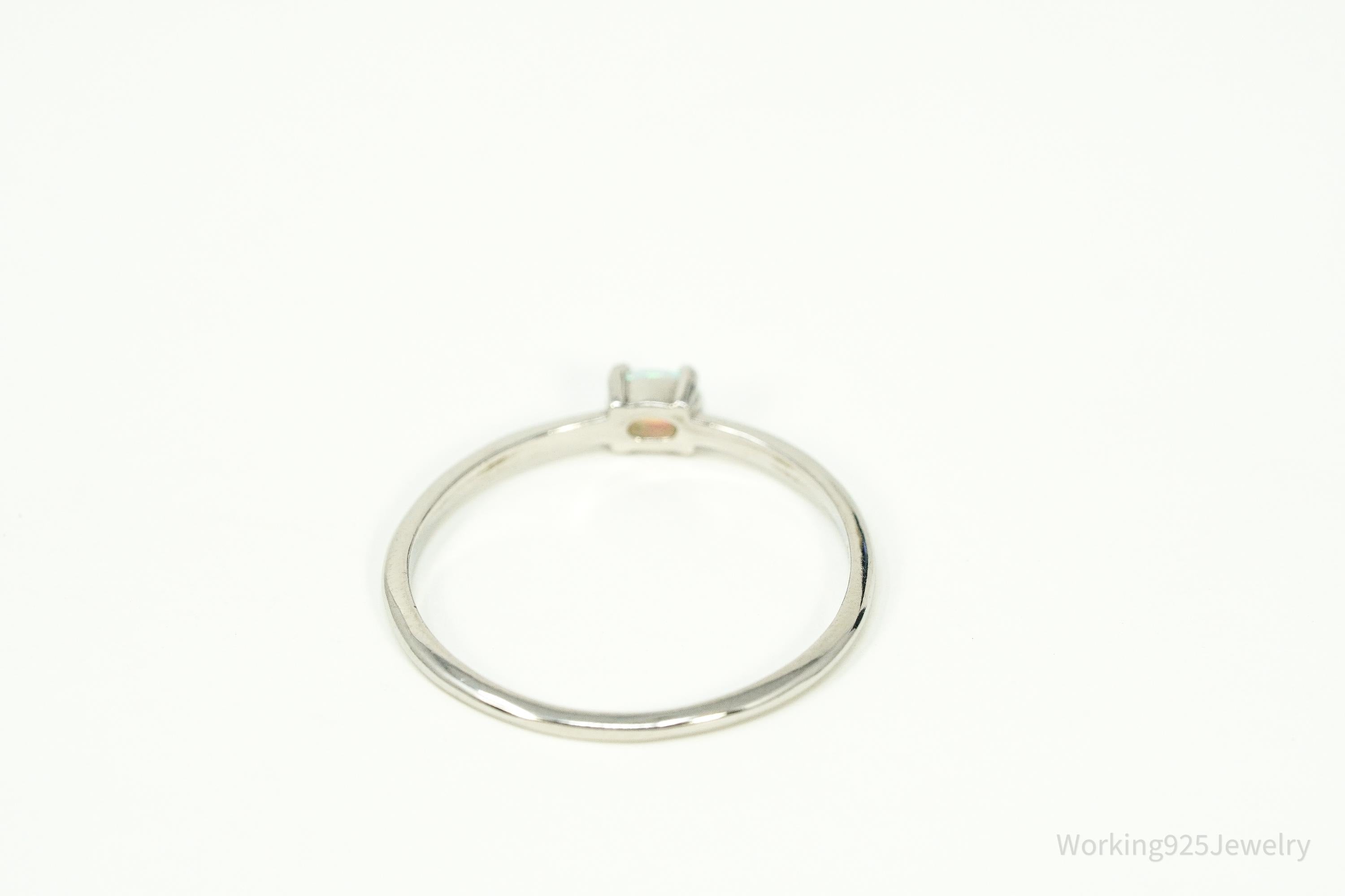 Vintage Opal Sterling Silver Ring - Size 8.25