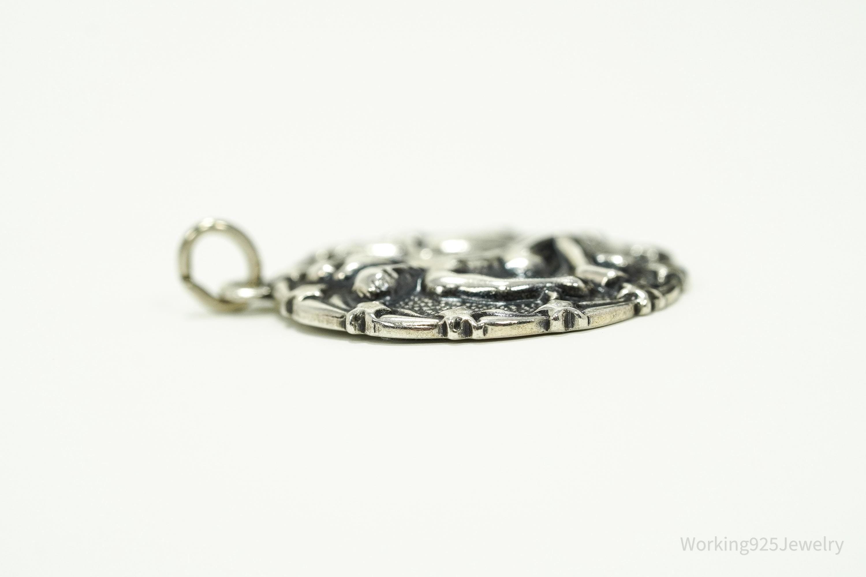 Vintage Bell Trading Aquarius Sign Sterling Silver Pendant