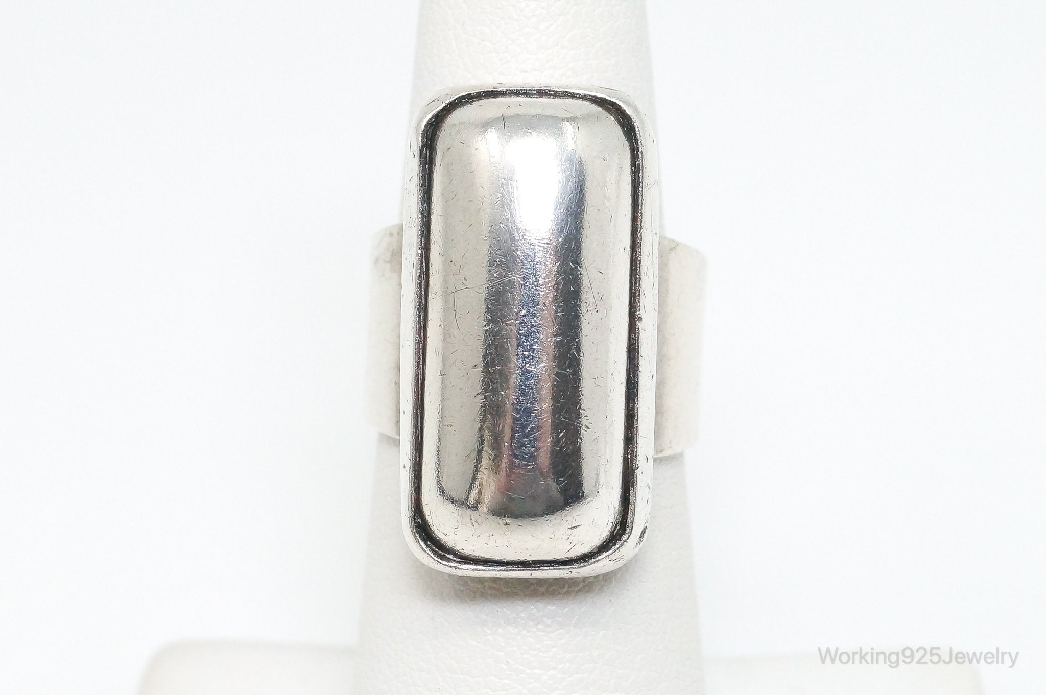 Vintage Modernist Style Sterling Silver Ring SZ 6