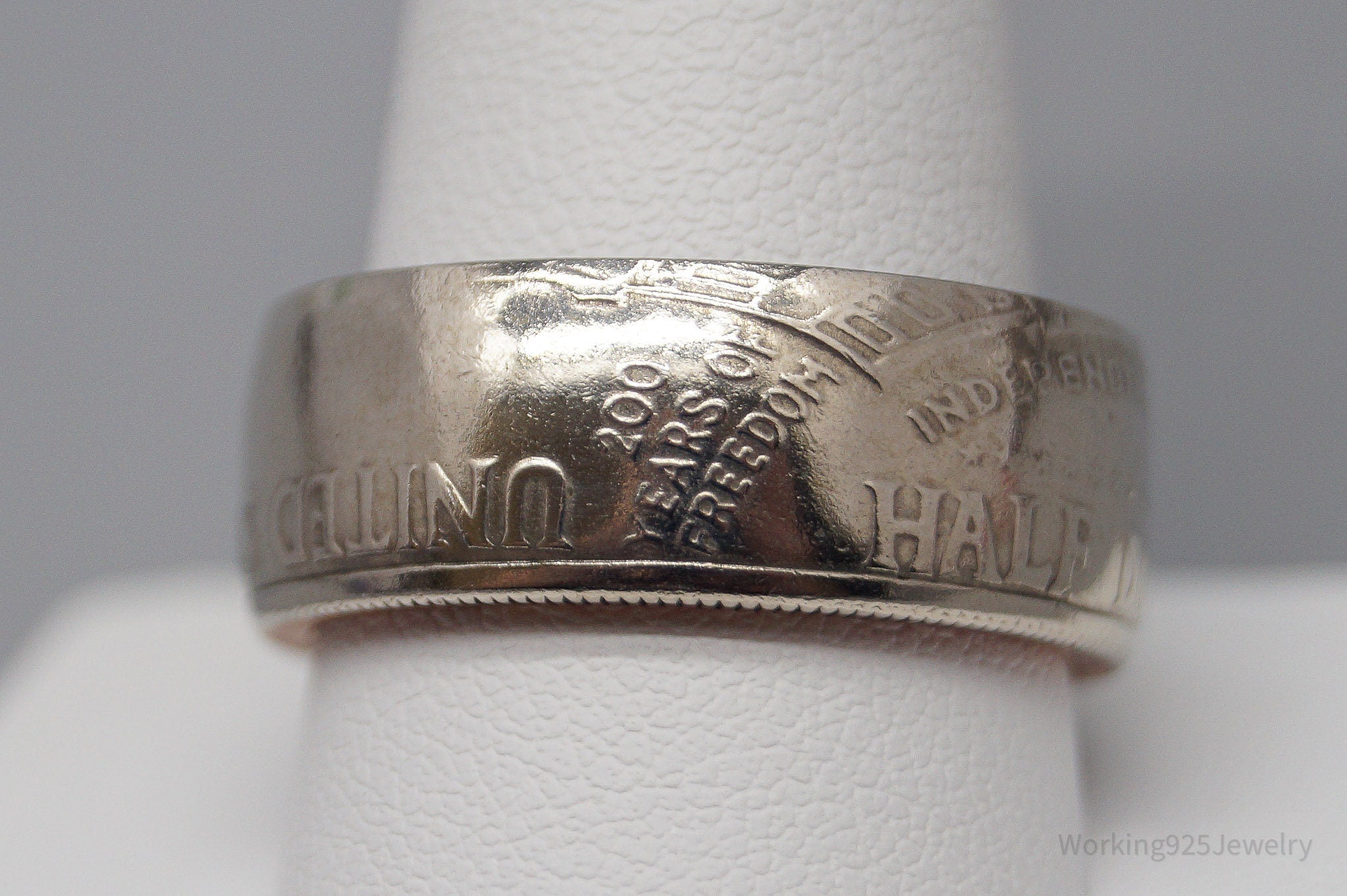 Vintage 1776 To 1976 Bicentennial Half Dollar Silver Ring - Size 11.25