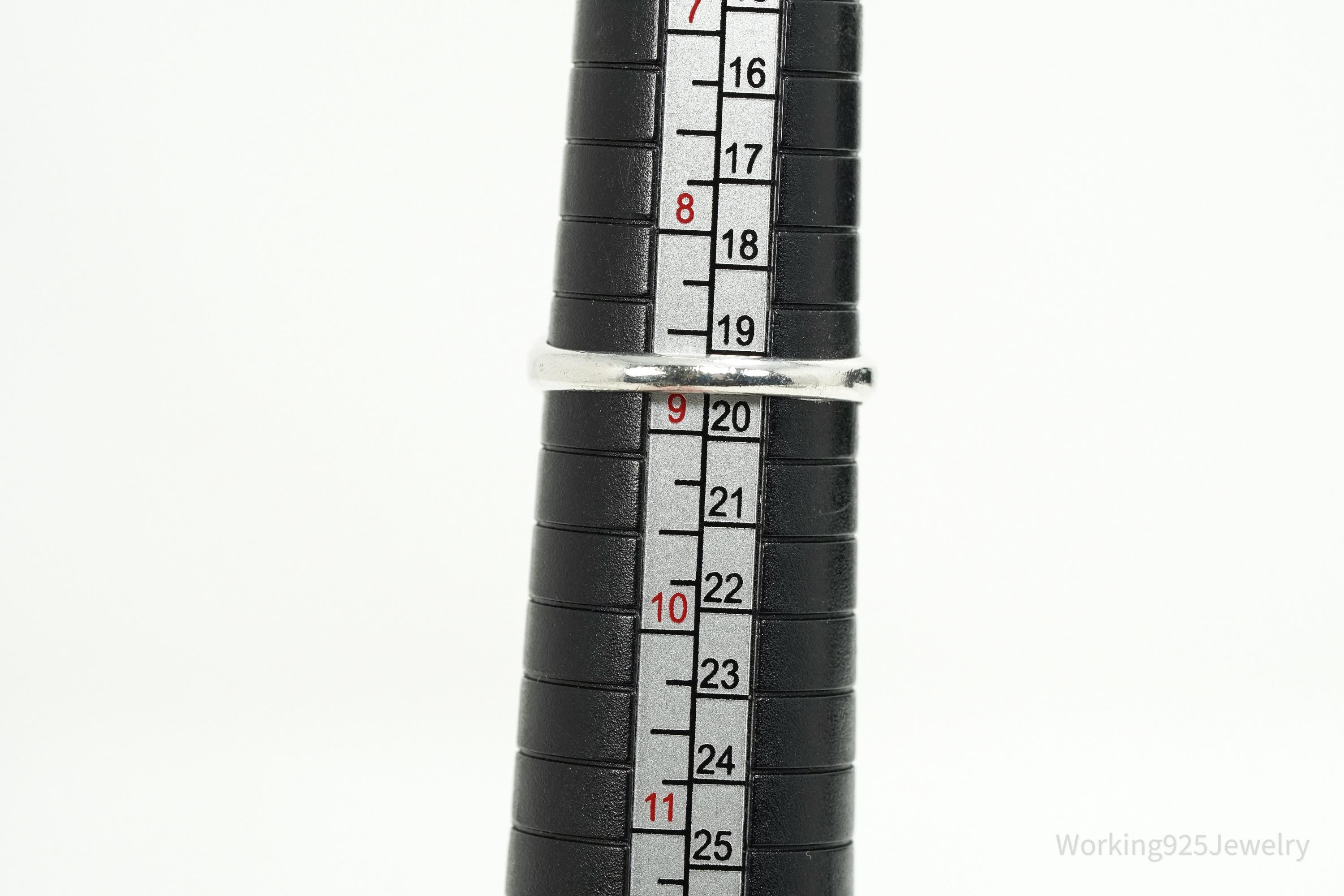 Vintage Native American Turquoise Sterling Silver Ring - Size 8.75