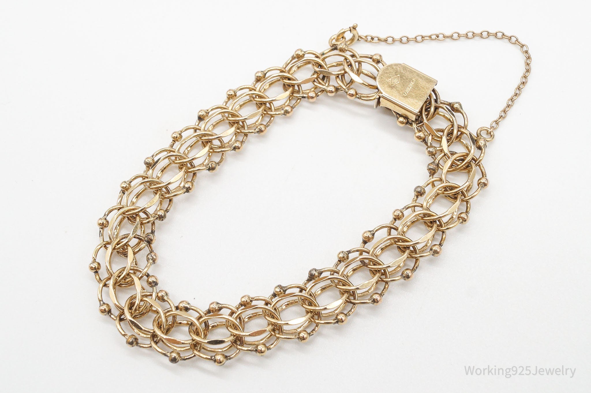 Vintage Designer JMS 1/20 12K Gold Filled Chain Bracelet