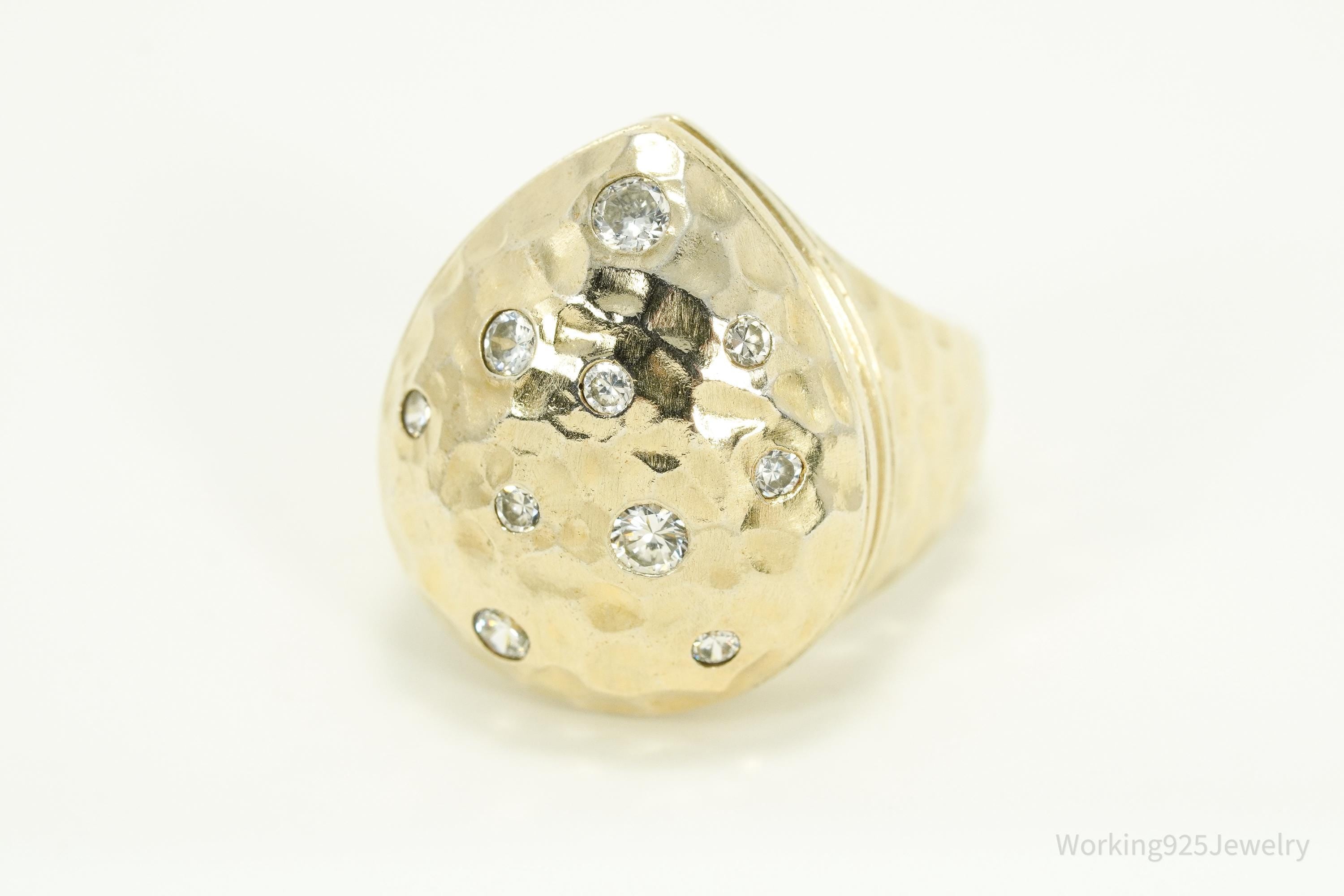 VTG Ross Simons Cubic Zirconia Gold Over Sterling Silver Ring Size 7.25