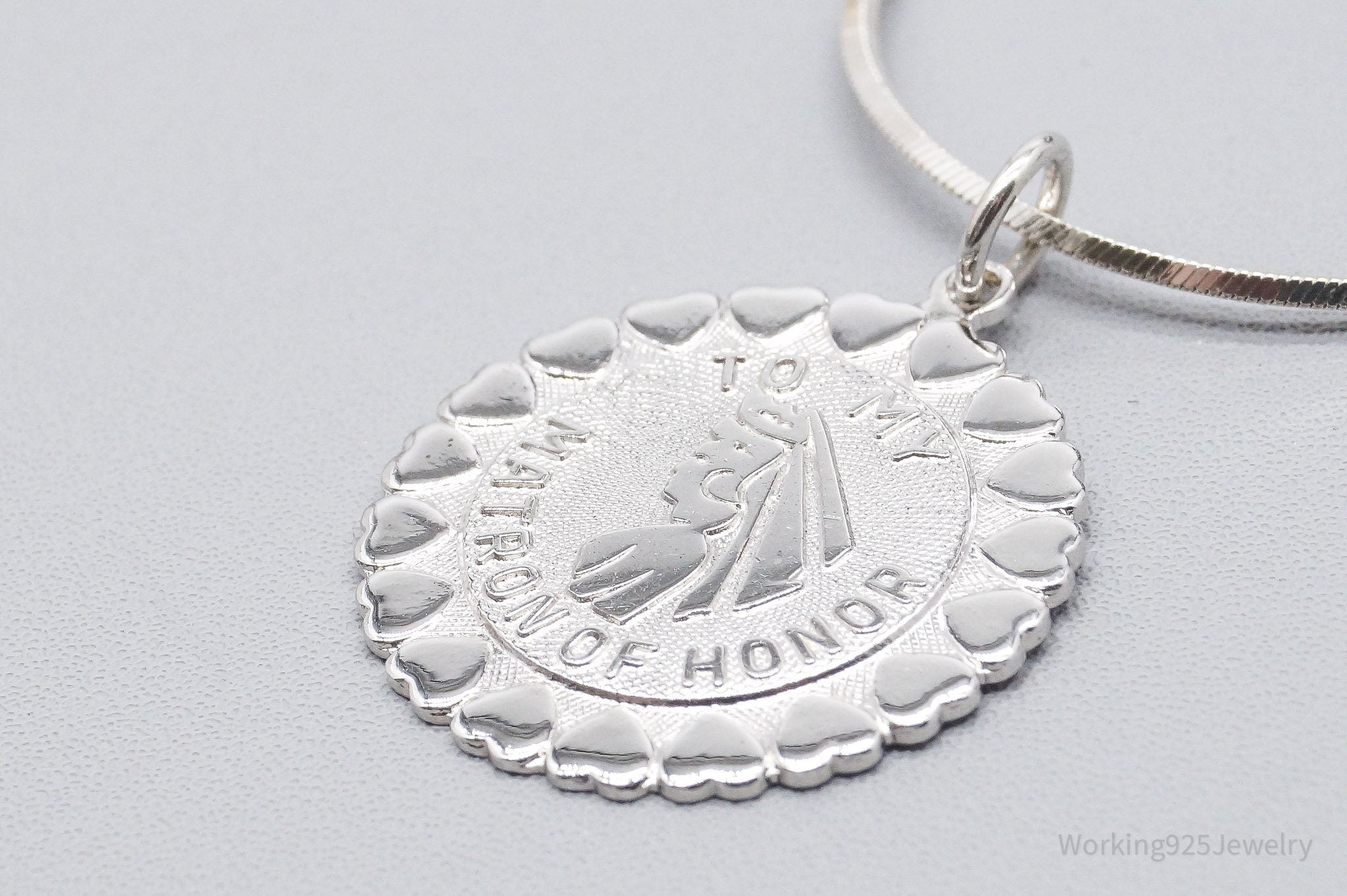 Vintage Maid Of Honor Sterling Silver Necklace 20"