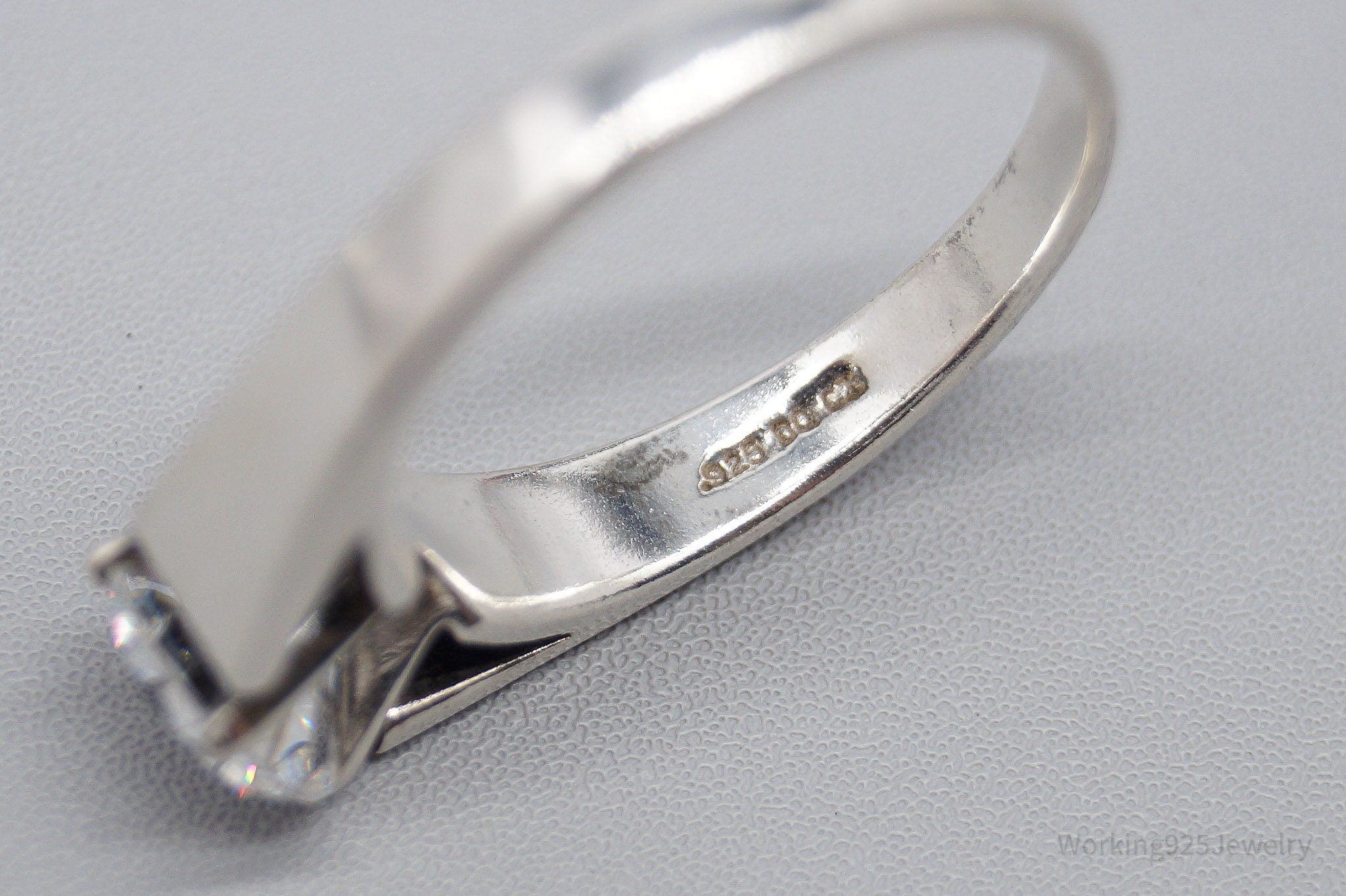 Vintage Diamonique DQCZ Sterling Silver Ring - Size 10