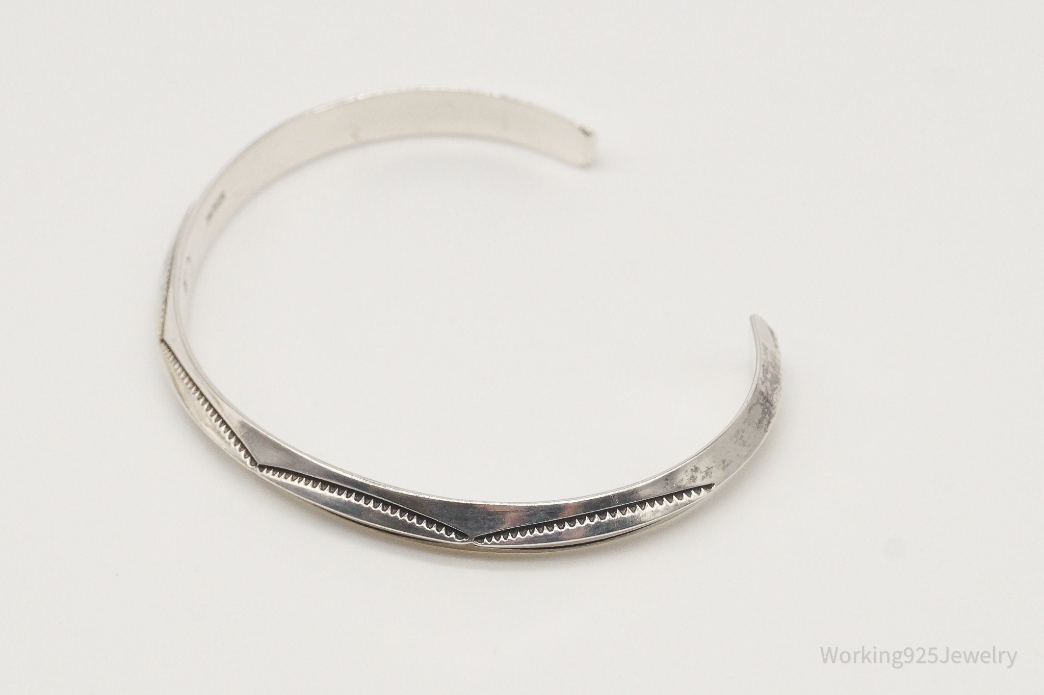 Vintage Native American Sterling Silver Cuff Bracelet