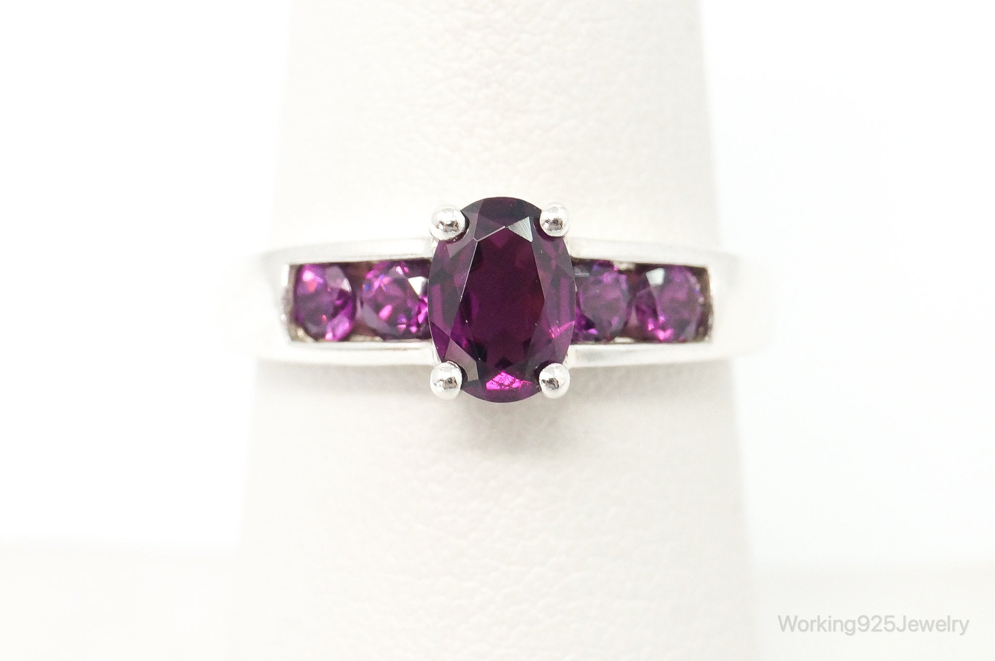 Vintage Violet Purple Topaz Sterling Silver Ring SZ 7