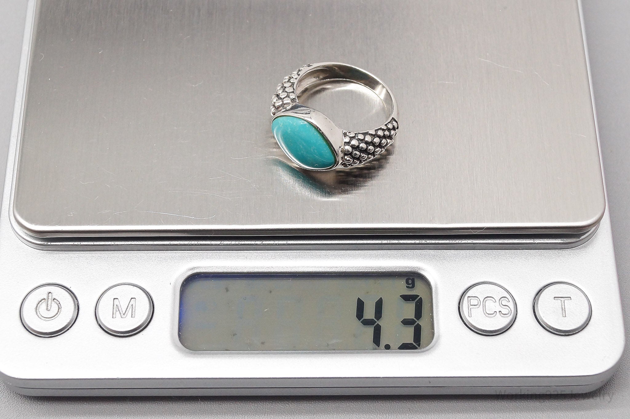 Vintage Turquoise Sterling Silver Ring - Size 6