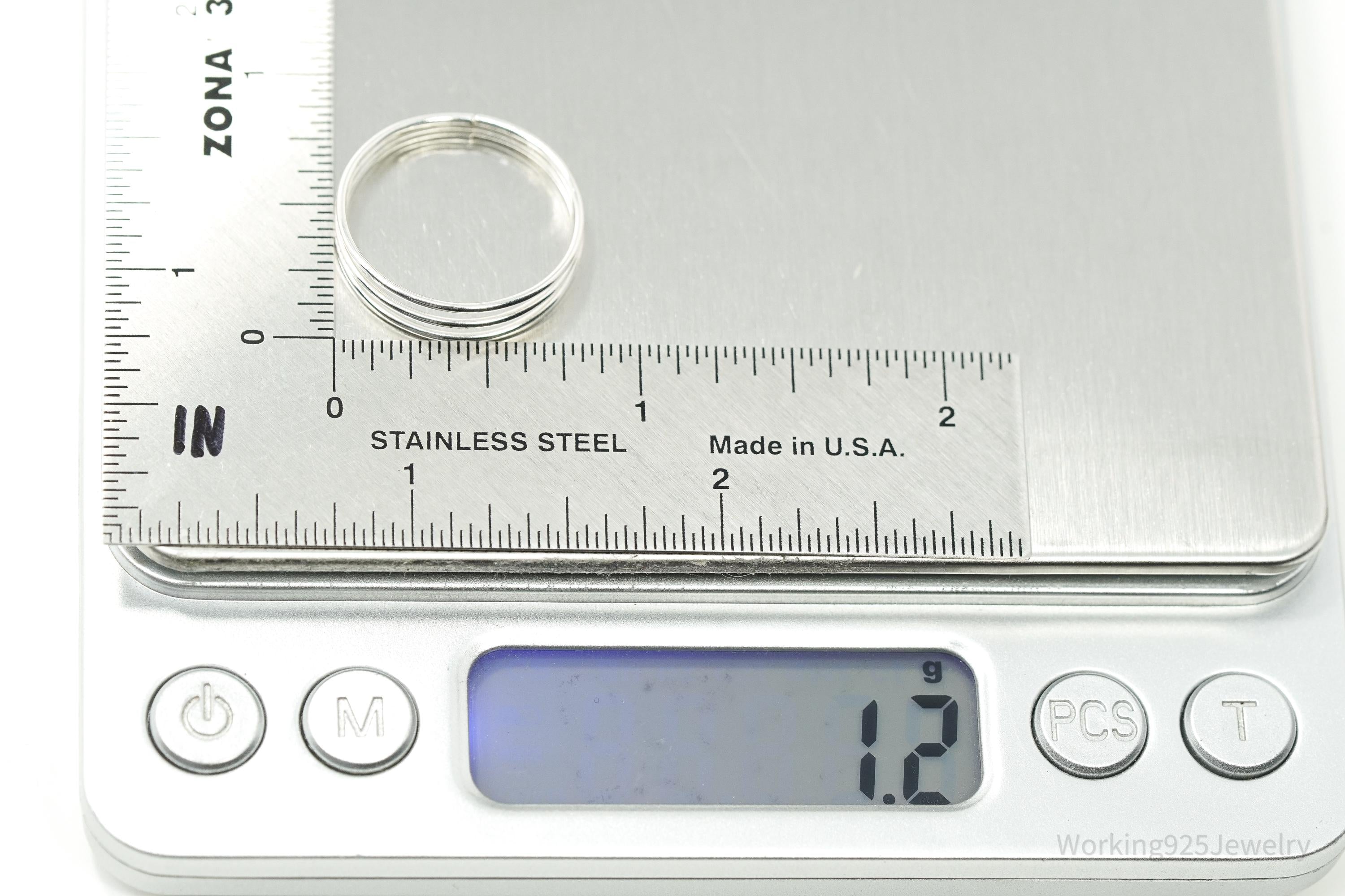 Vintage Silver Band Ring - Size 9