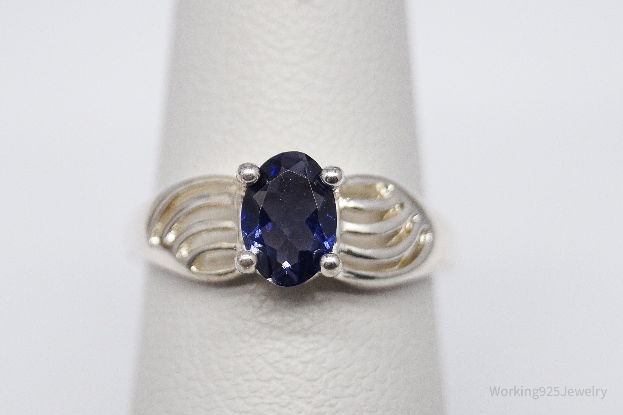 Vintage UTC Iolite Sterling Silver Ring - Size 5