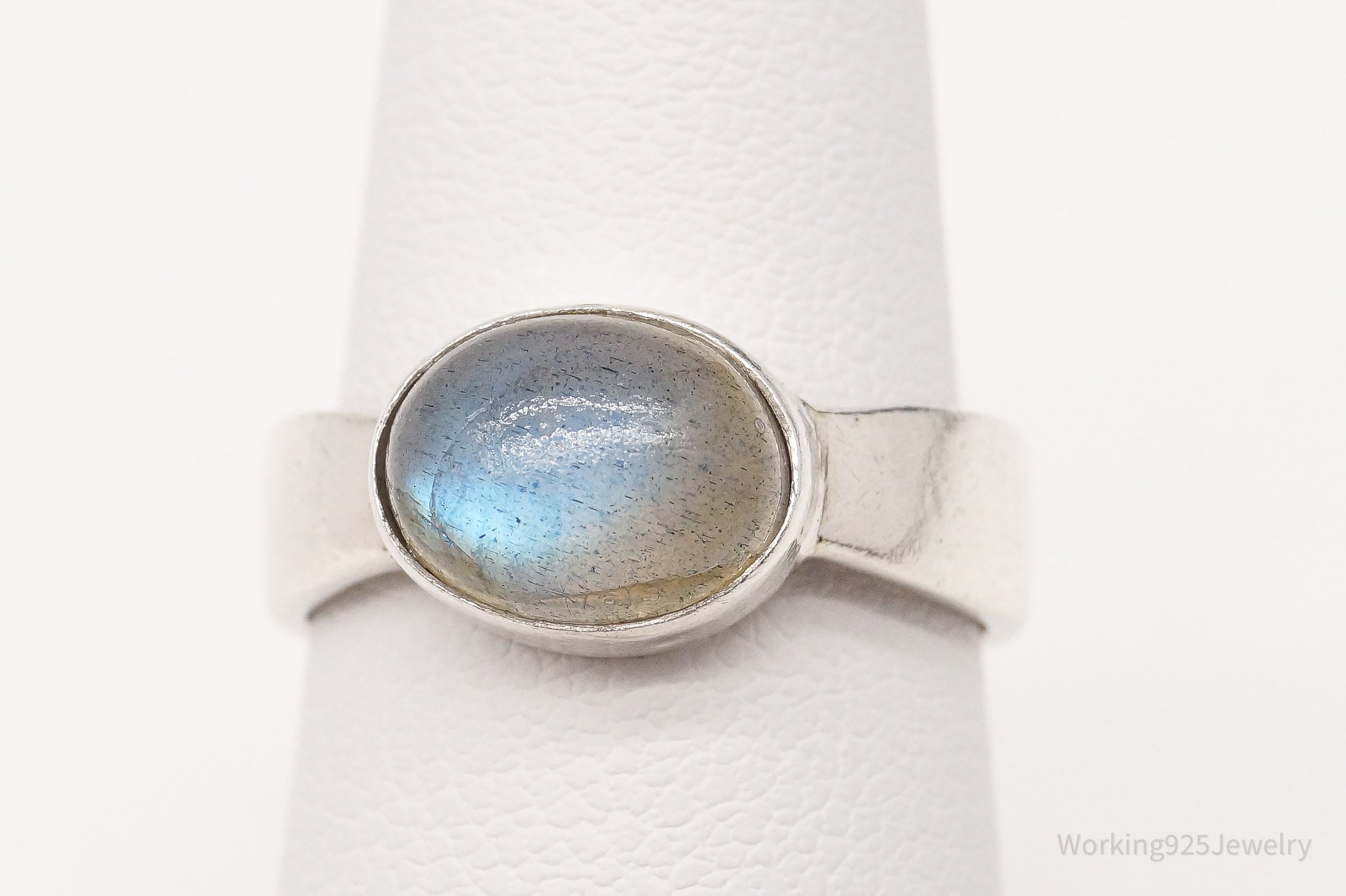 Vintage Labradorite Sterling Silver Ring - Size 5.5