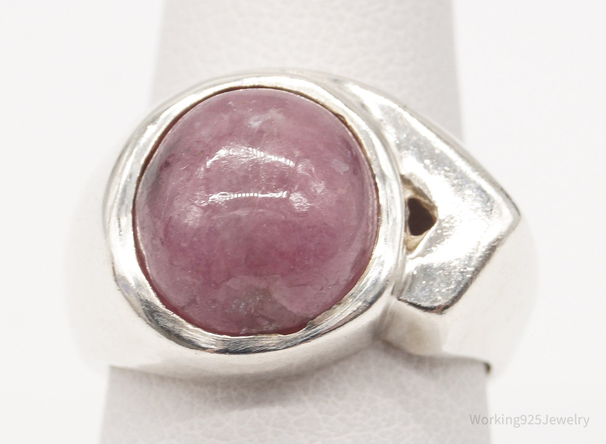 Vintage Rhodonite Silver Ring - Size 5.25