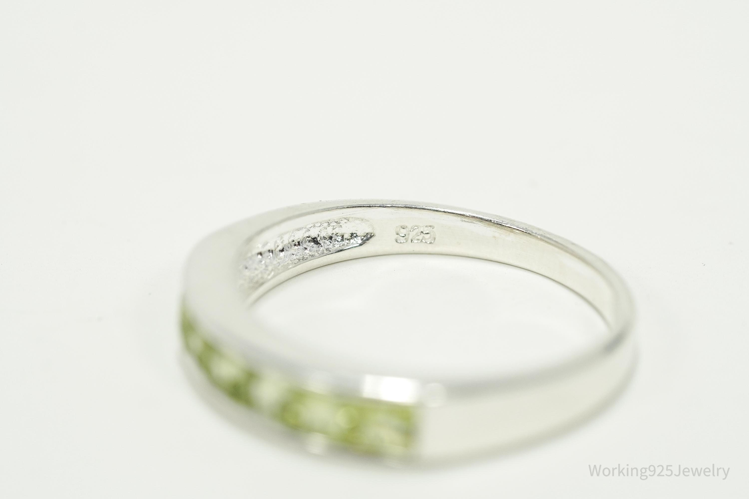 Vintage Peridot Sterling Silver Ring - Size 9