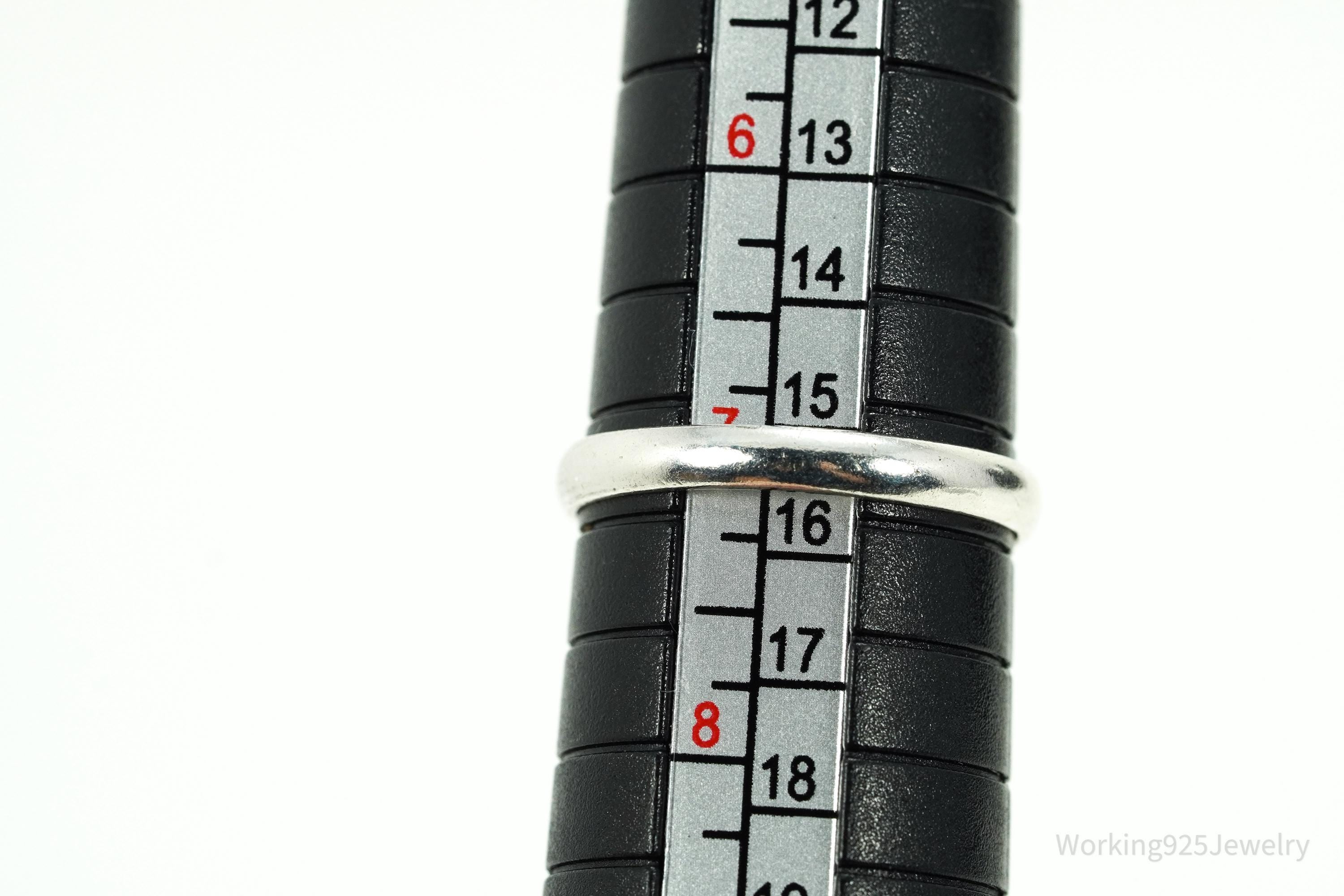 Vintage Rhodolite Garnet Sterling Silver Ring - Size 7