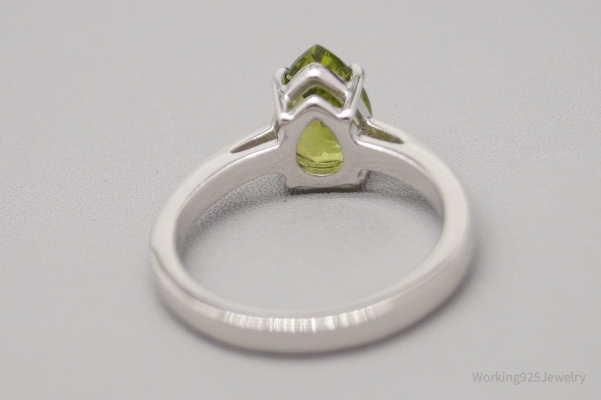 JTV TGGC Peridot Sterling Silver Ring - Size 7.75