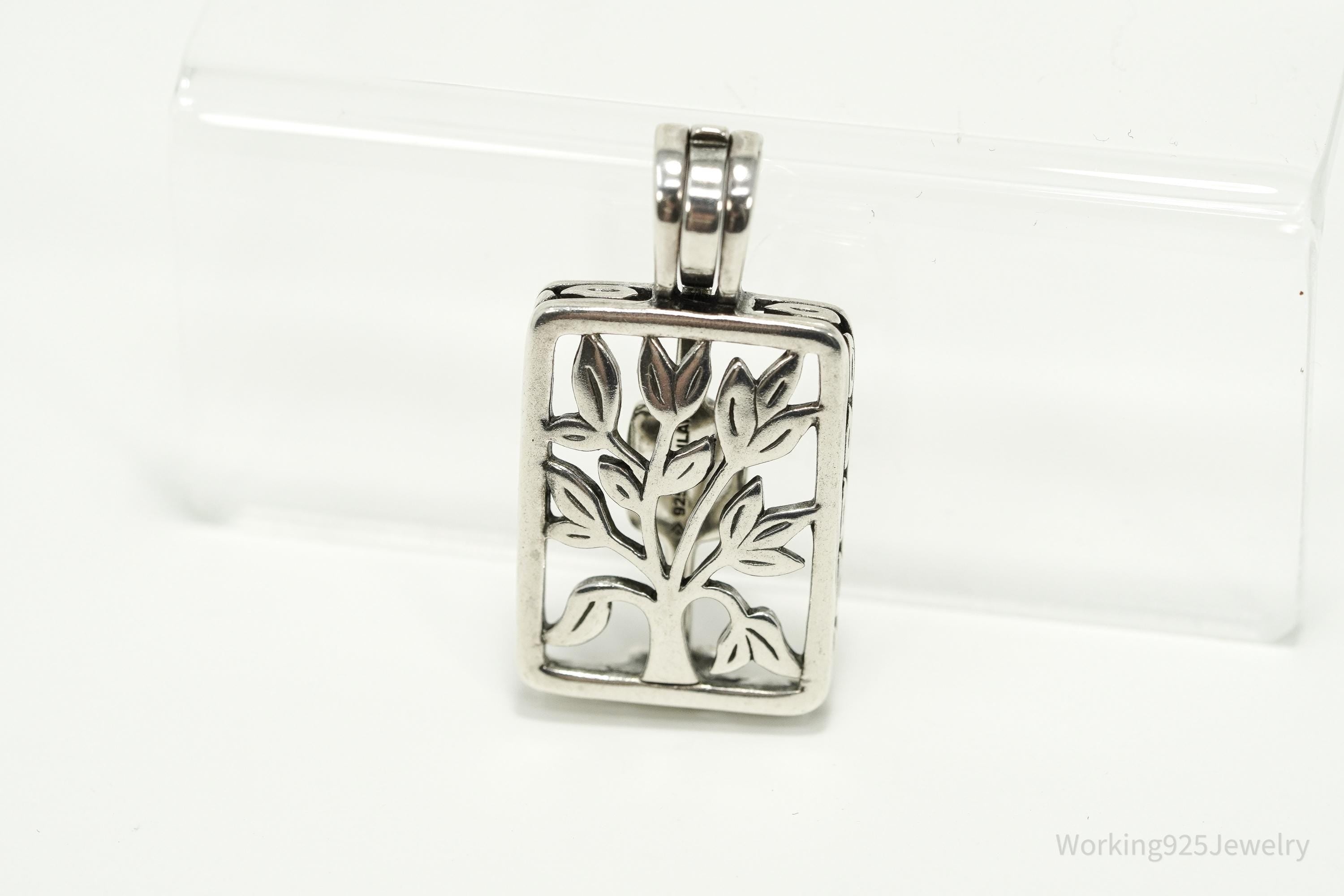 Silpada Live Laugh Love Interchangeable Sterling Silver Necklace Pendant