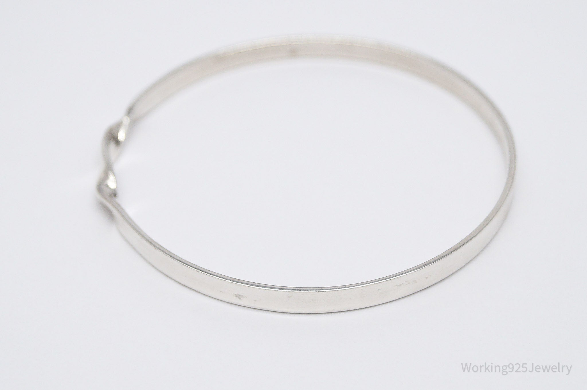 Vintage London Maker SGC Modernist Style Sterling Silver Bracelet - 8"