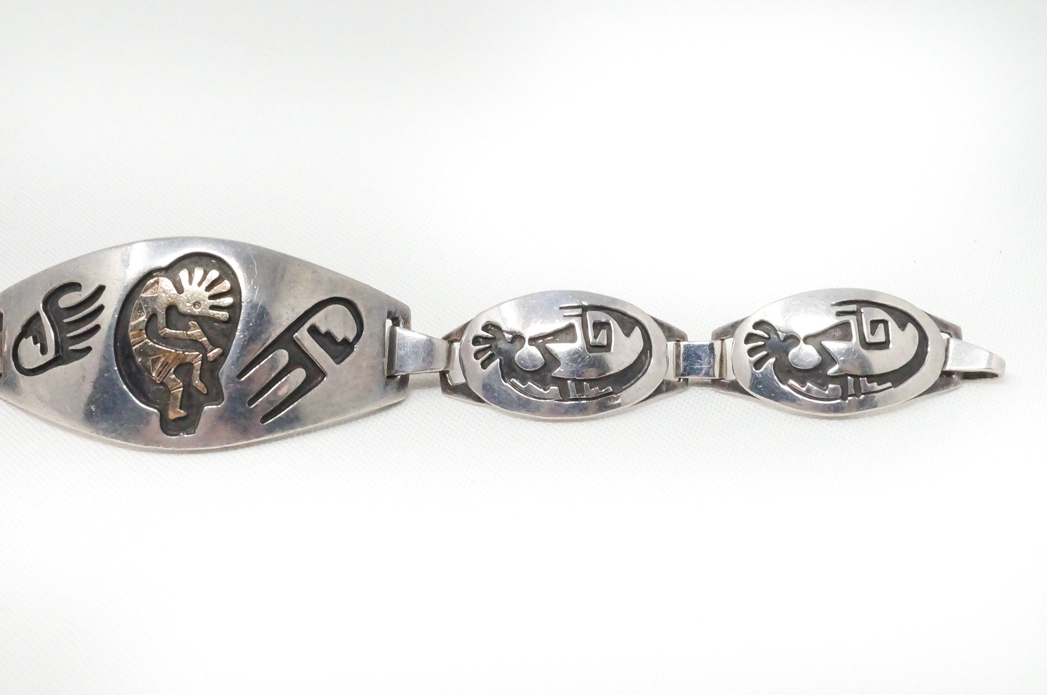 Vintage Native American Navajo Stanley Gene 12K GF Sterling Silver Bracelet