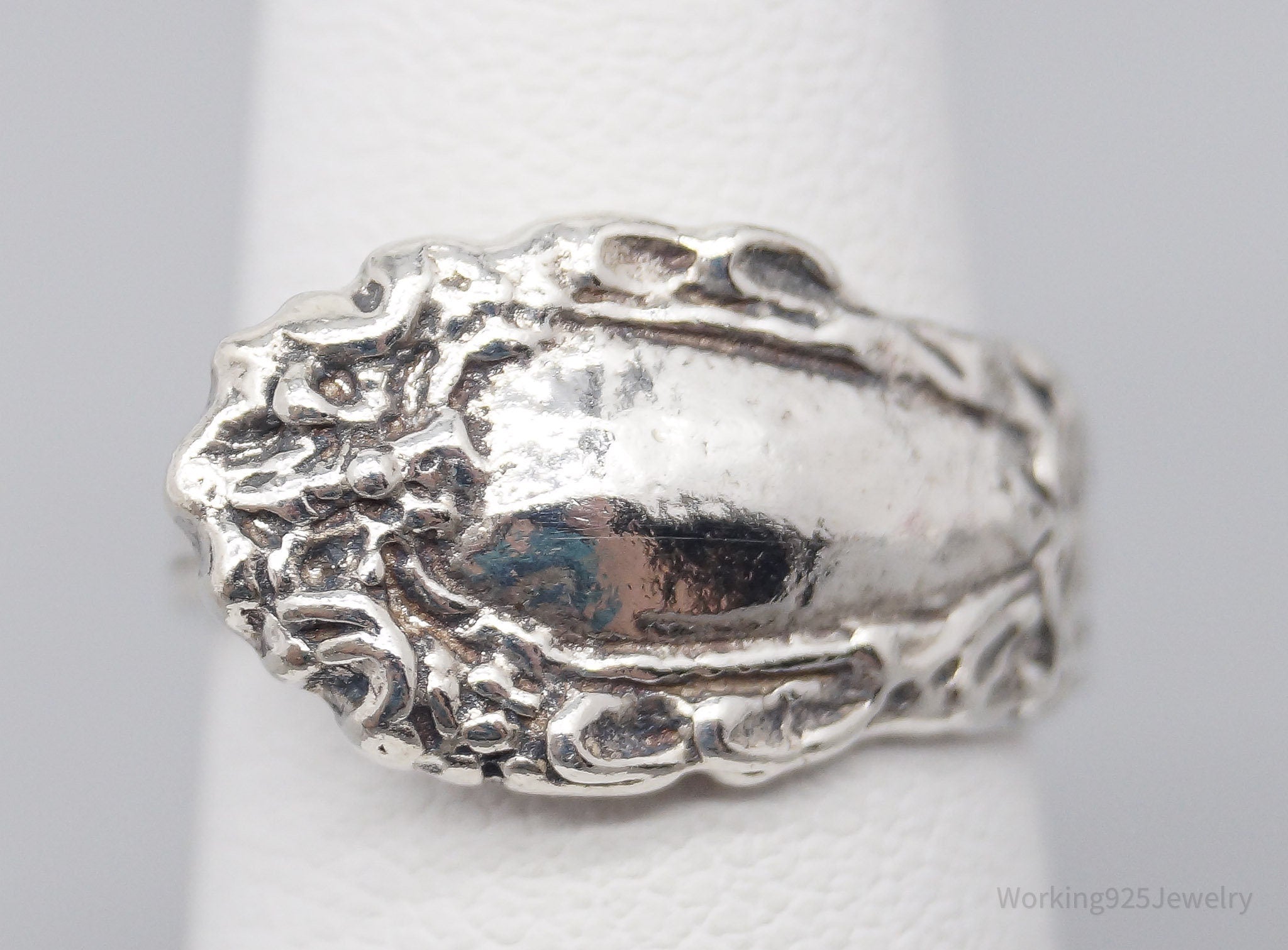 Vintage Sterling Silver Spoon Ring - Size 4.25