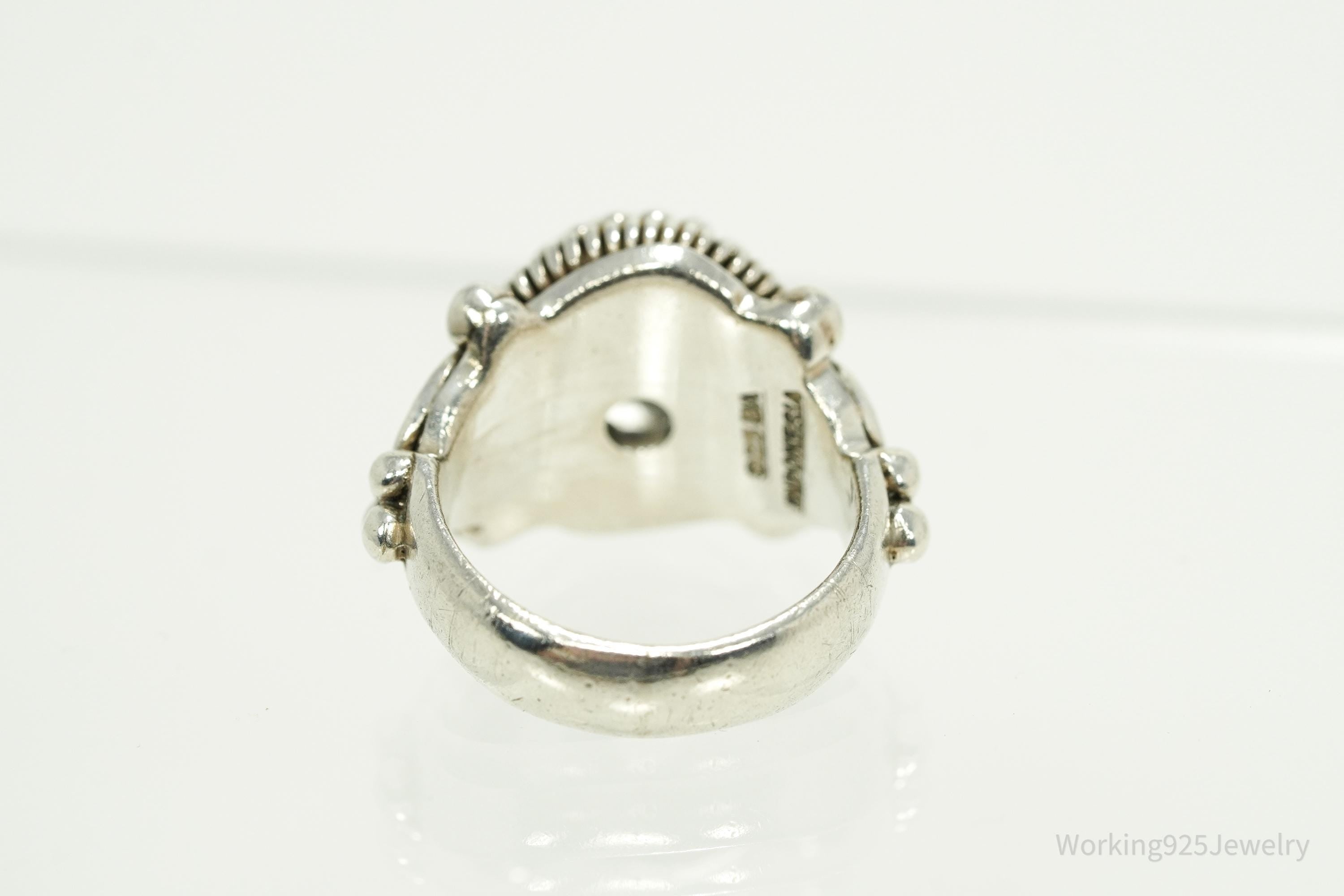 Vintage BA Suarti Crystal Sterling Silver Ring Size 7.25