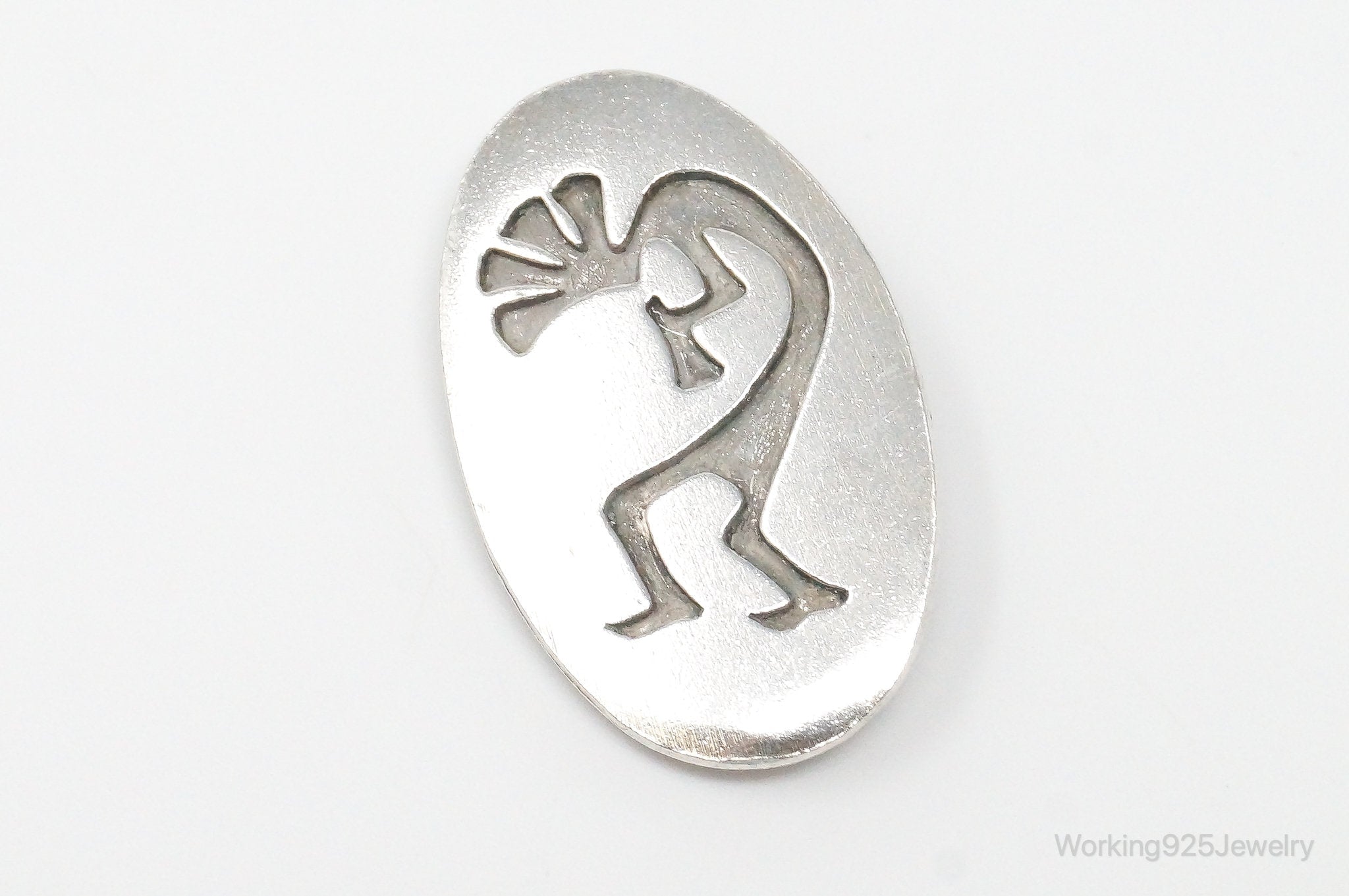 Vintage Southwestern Dancing Kokopelli Sterling Silver Brooch Pin