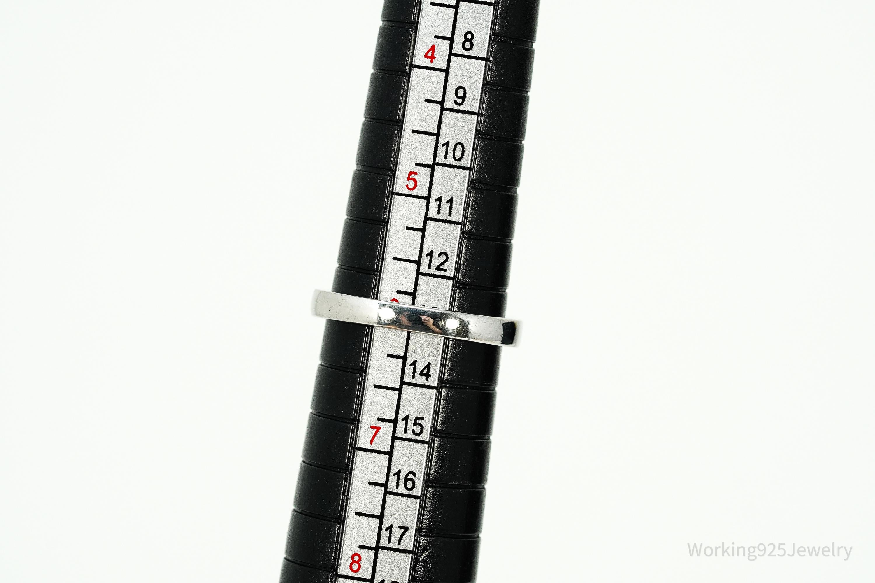 Vintage Cubic Zirconia Sterling Silver Ring - Size 6