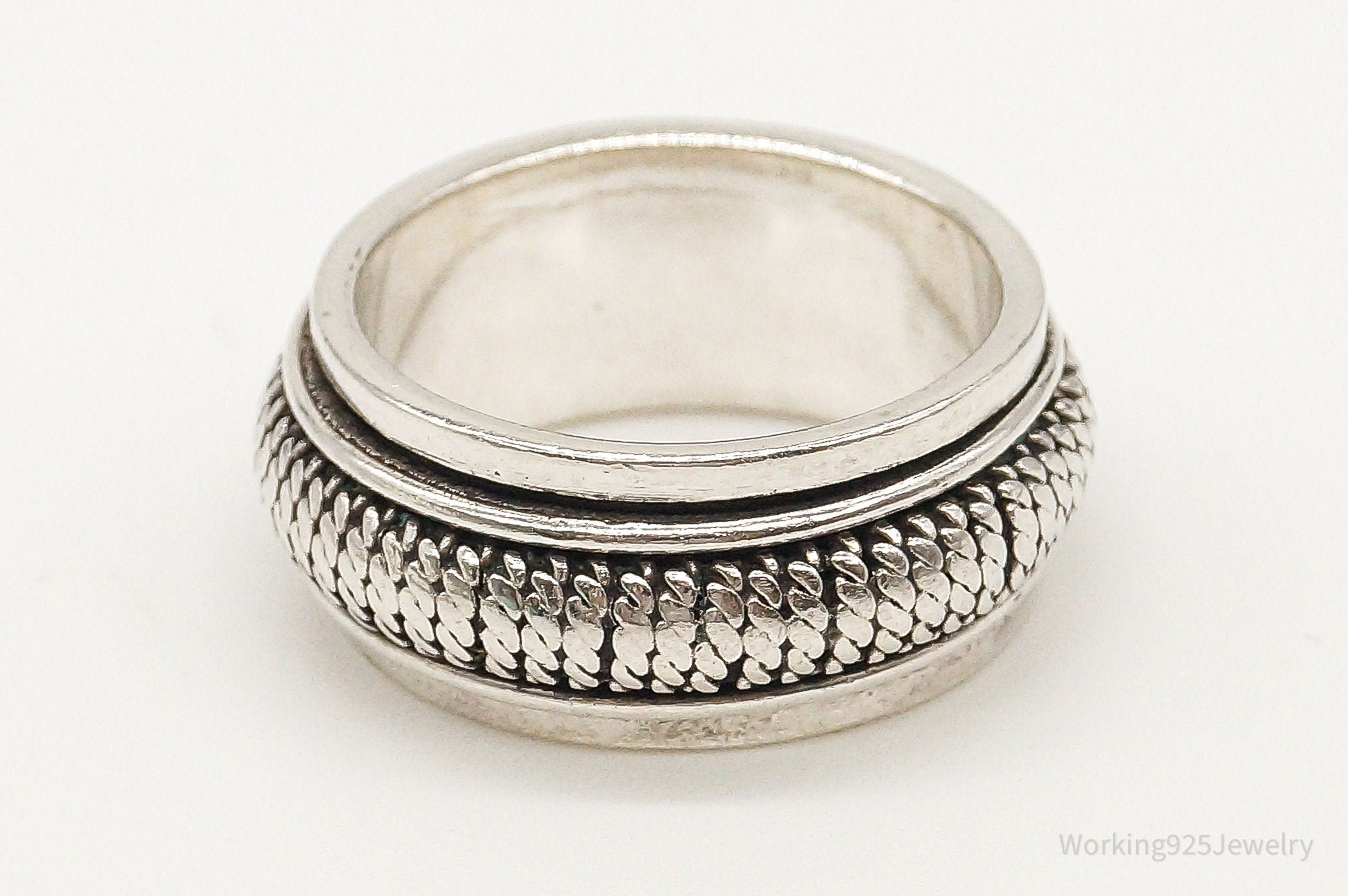 Vintage Sterling Silver Spinner Band Ring SZ 7