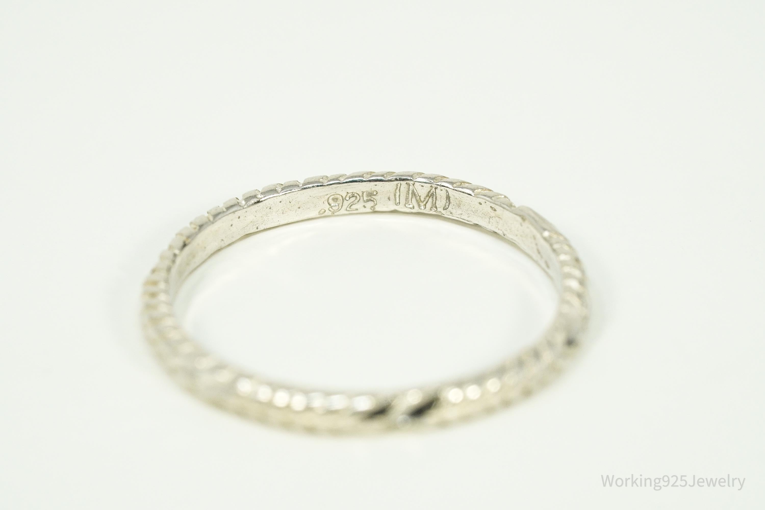 Vintage Braided Design Sterling Silver Band Ring Size 8.25