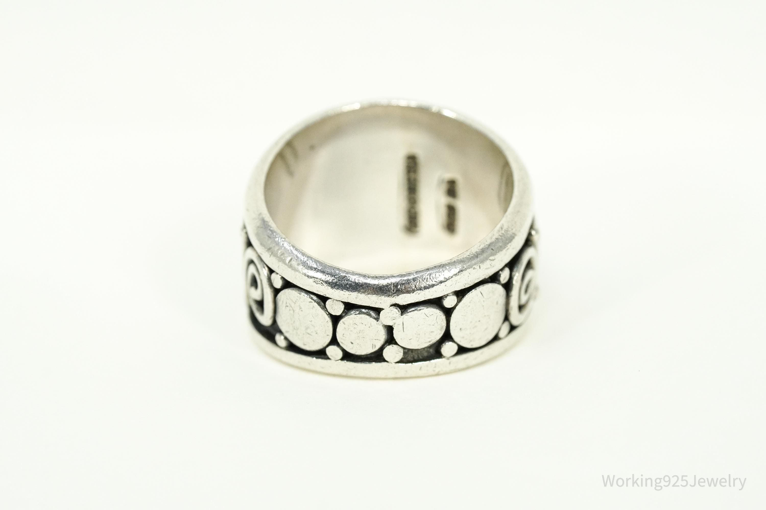 Vintage BA Suarti Bali Swirls Sterling Silver Ring Size 7.25