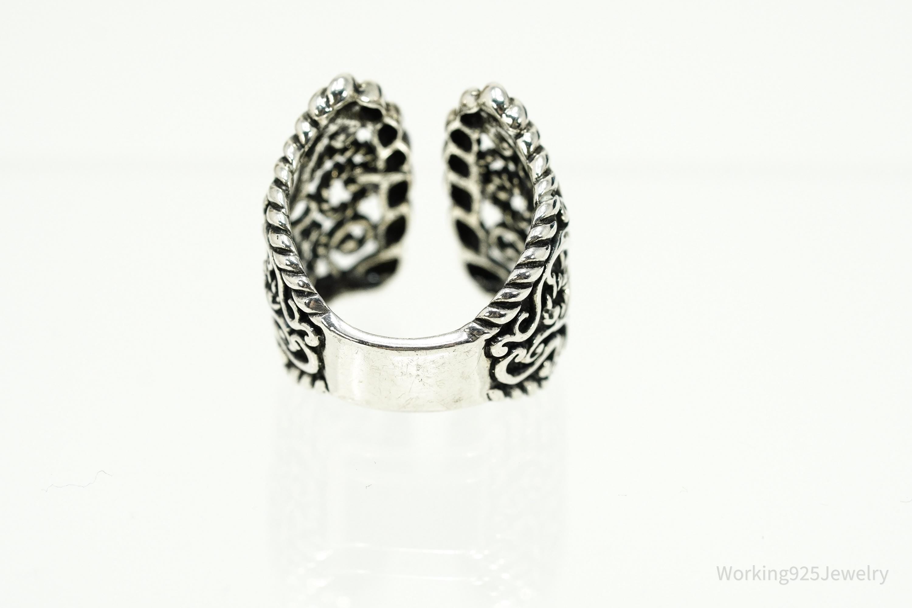 Vintage Native Carolyn Pollack Western Style Sterling Silver Ring - Size 7.25