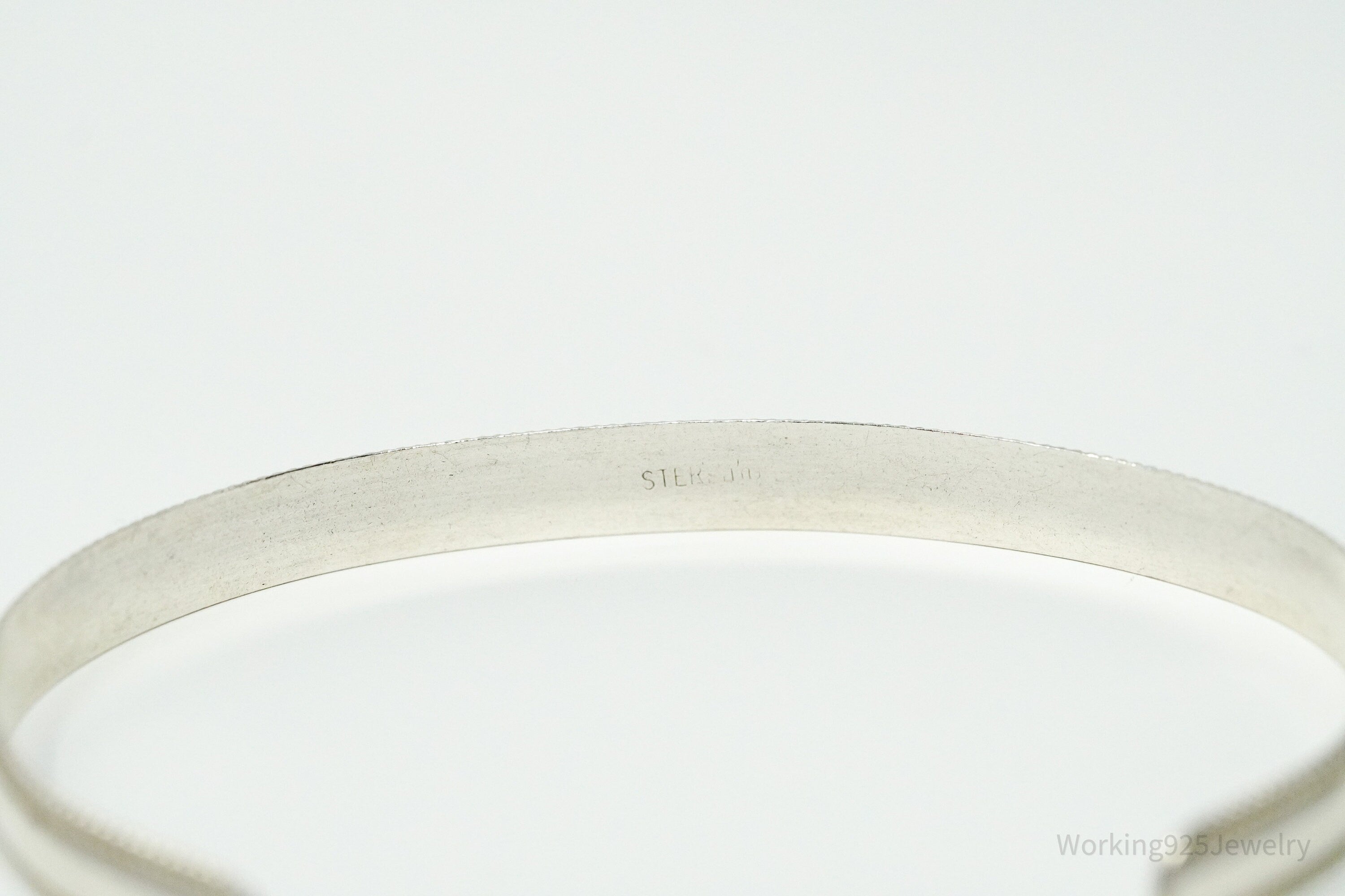 Vintage Native American Sterling Silver Cuff Bracelet - 6.25"