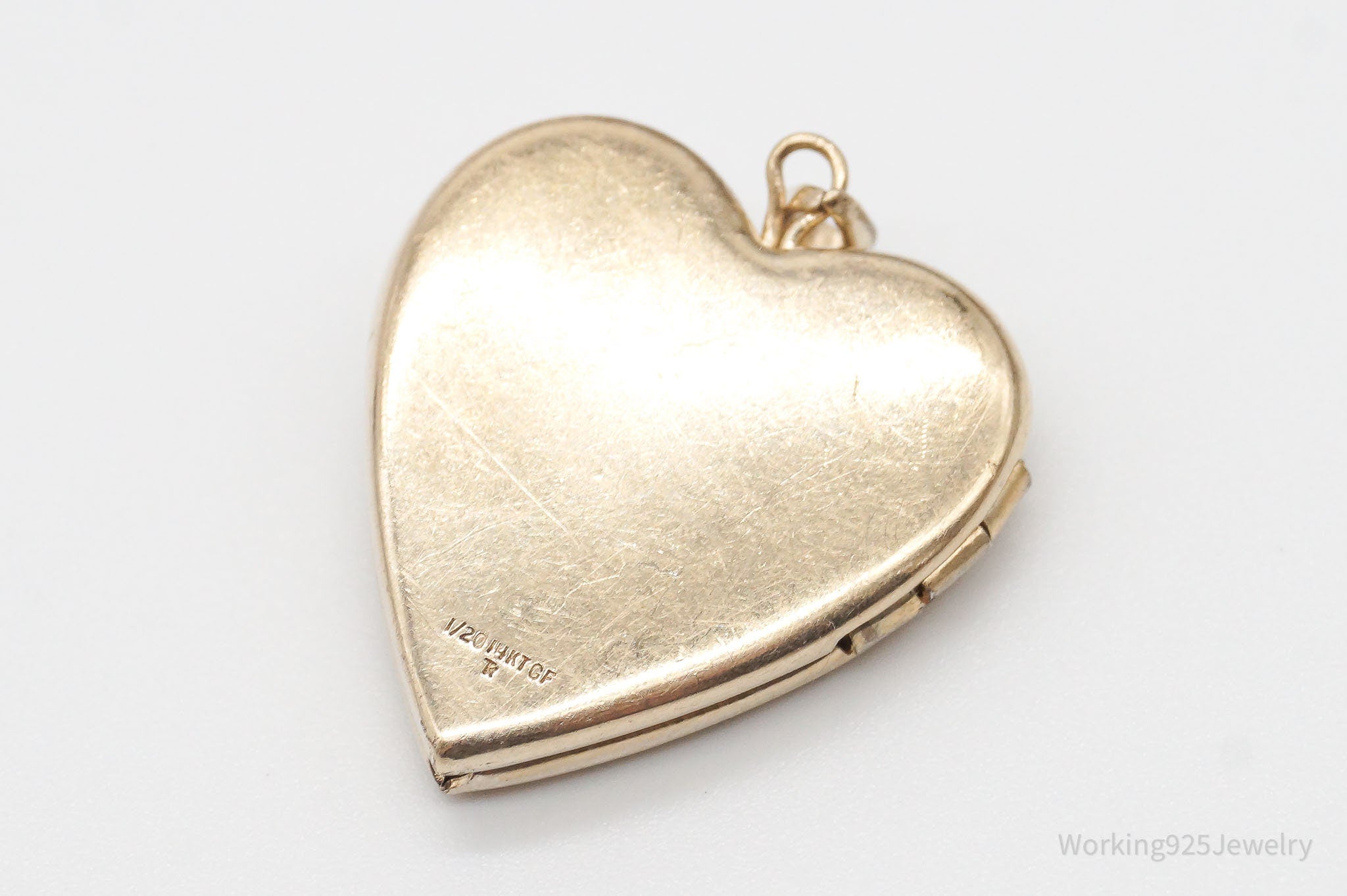 Vintage 14K Gold Filled "I Love You" Heart Locket Pendant