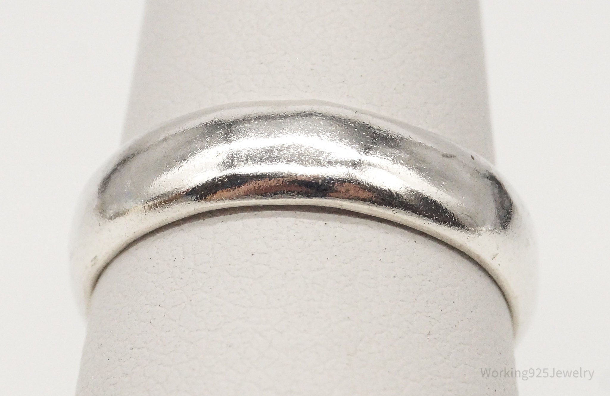 Vintage Silver Band Ring - Size 6.5