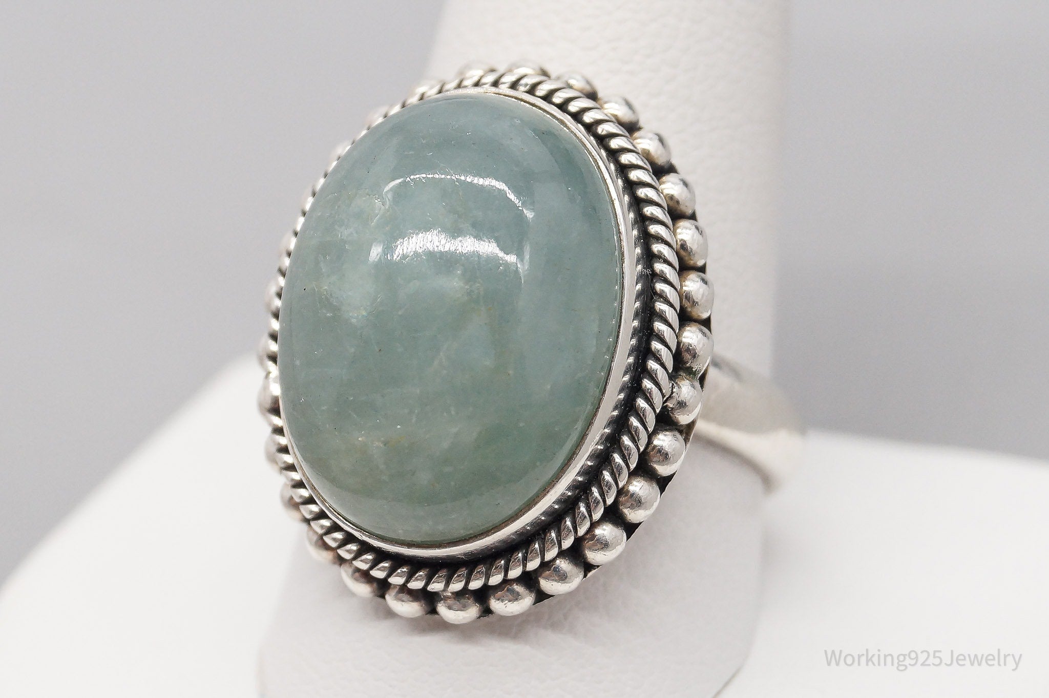 Vintage Doug Paulus Aventurine Sterling Silver Ring - Size 11