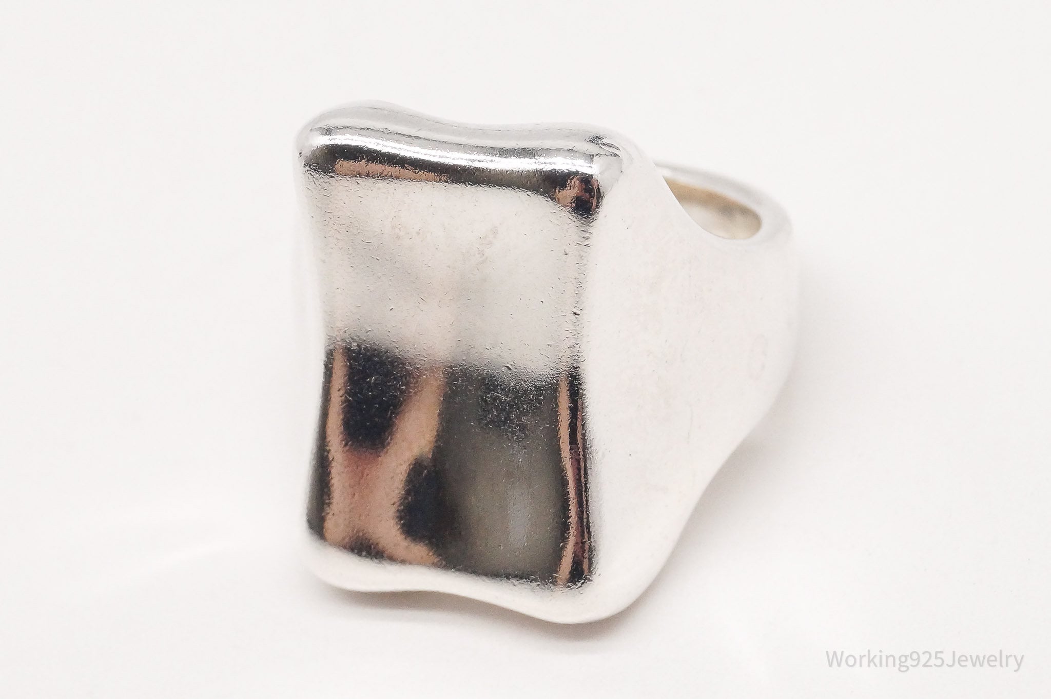 Vintage Designer RLM Studio Modernist Sterling Silver Ring - Size 7.75