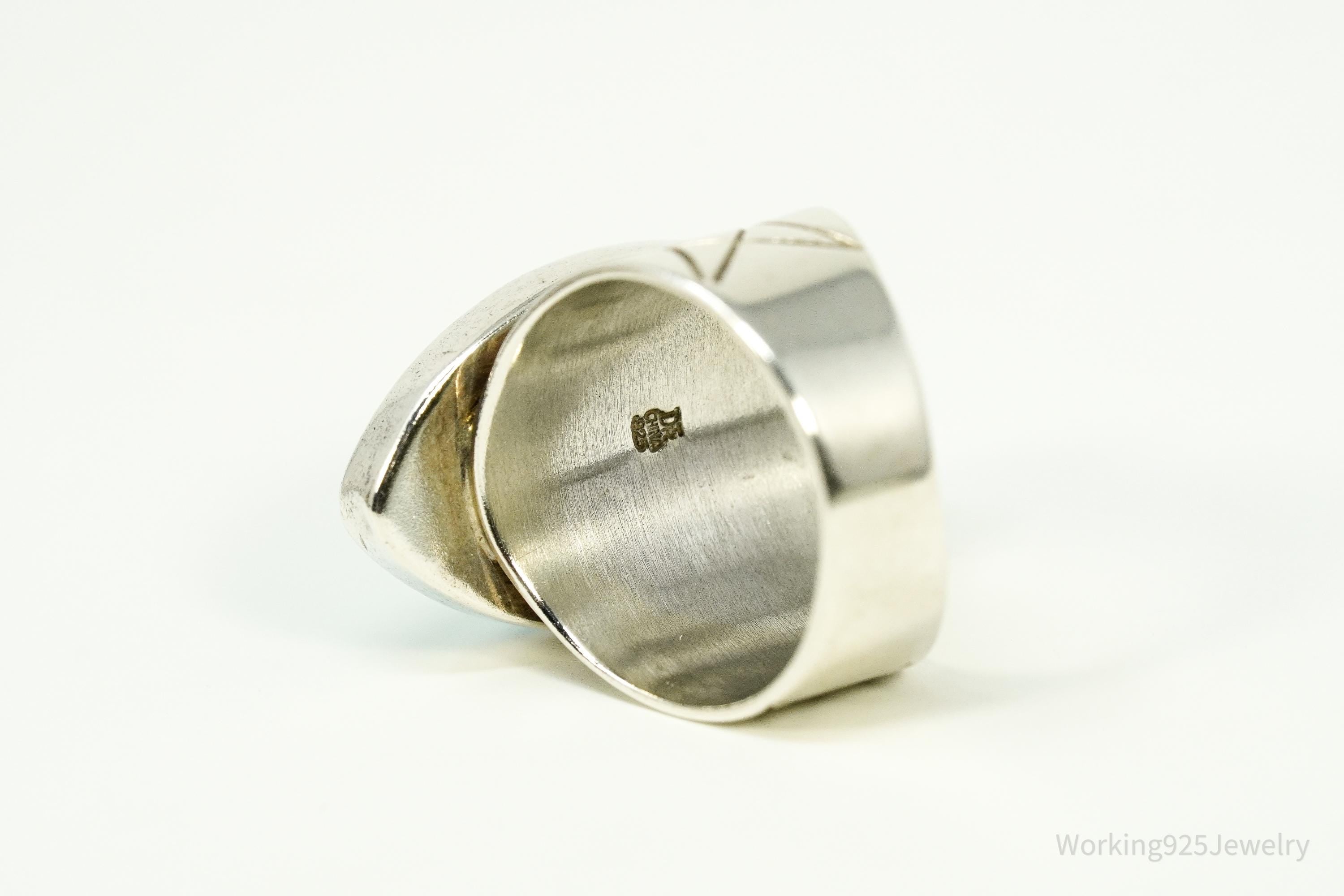 Vintage Desert Rose Trading Co Turquoise Sterling Silver Ring Size 6.75