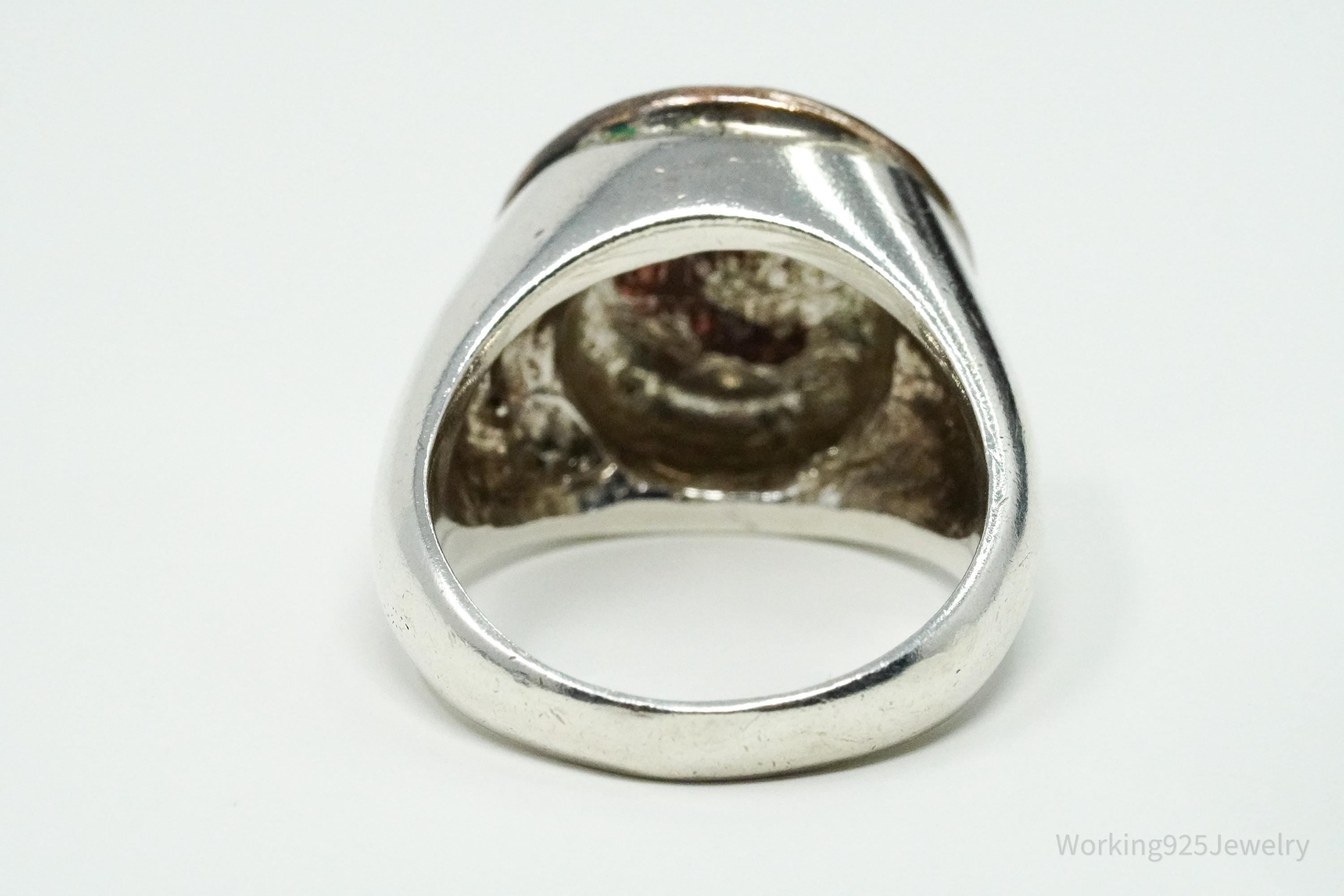 Vintage 1903 Indian Head Cent Penny Silver Ring - Size 10.5