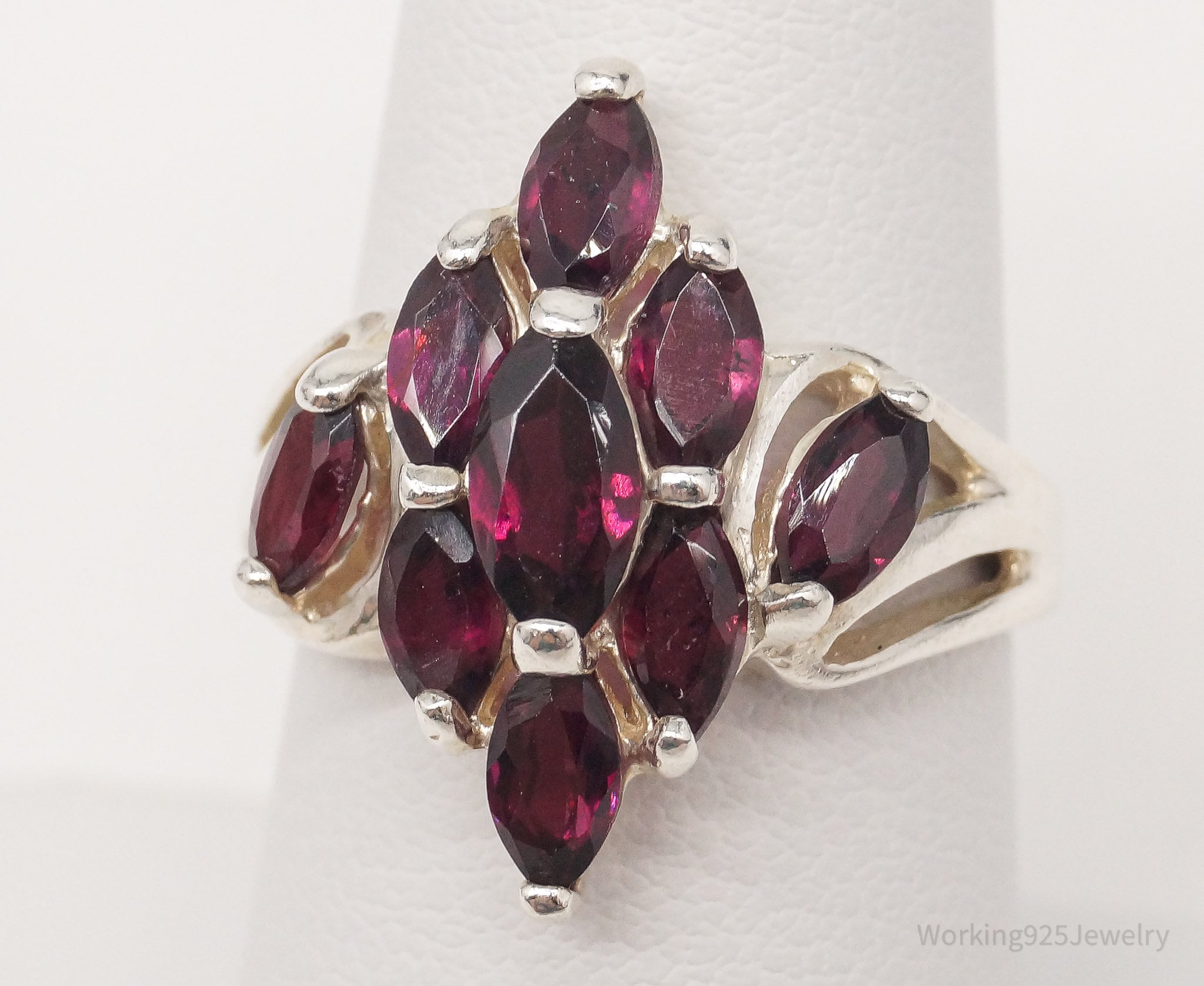 Vintage Avon Rhodolite Garnet Sterling Silver Ring - Size 7