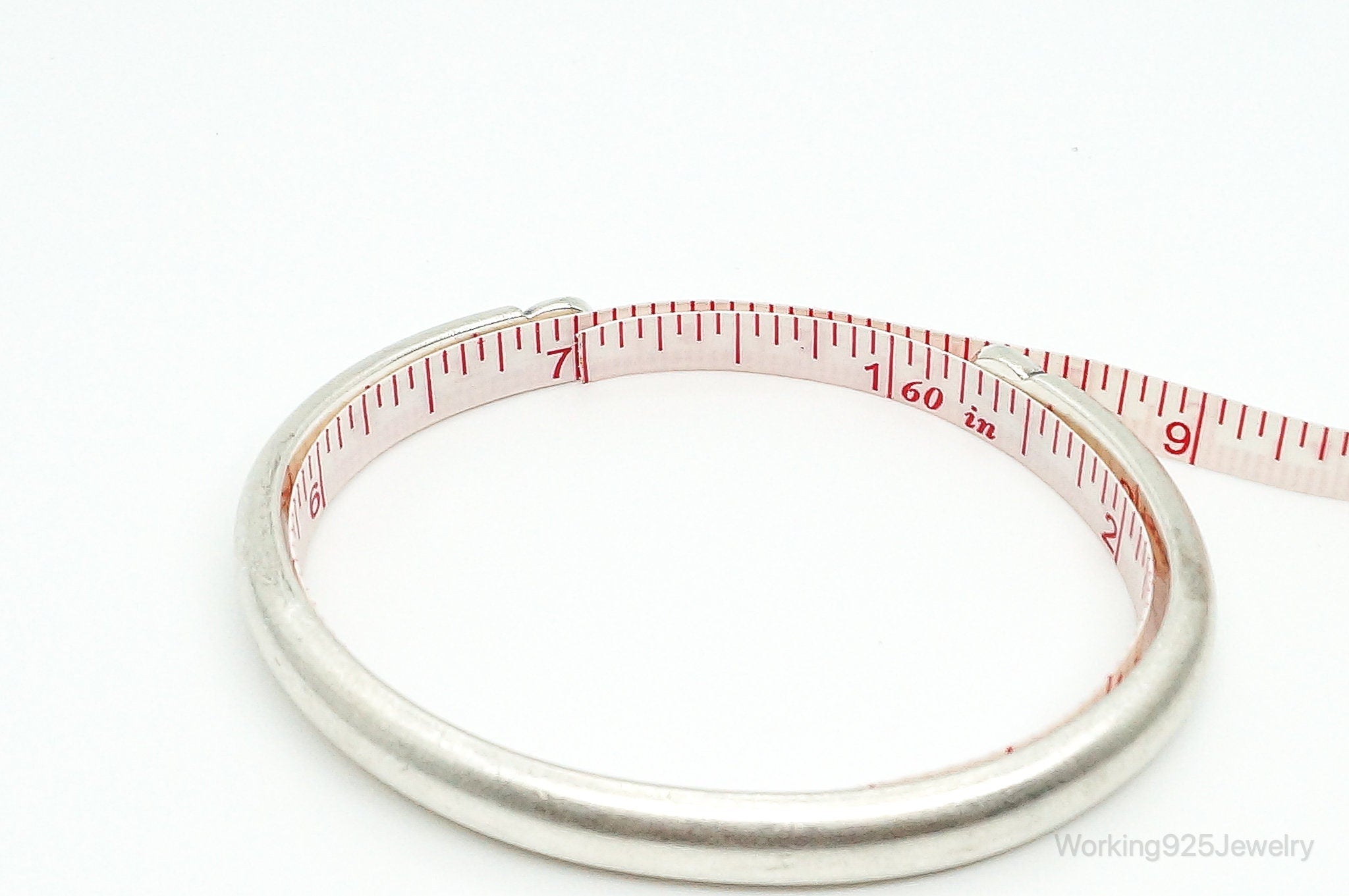 Vintage Modern Handmade Sterling Silver Cuff Bracelet