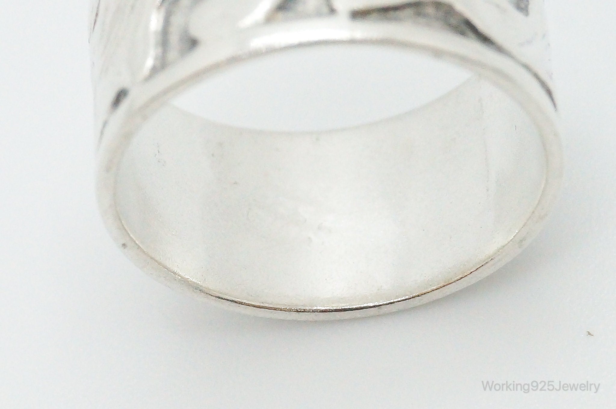 Vintage Mexico Sterling Silver Band Ring - Size 7