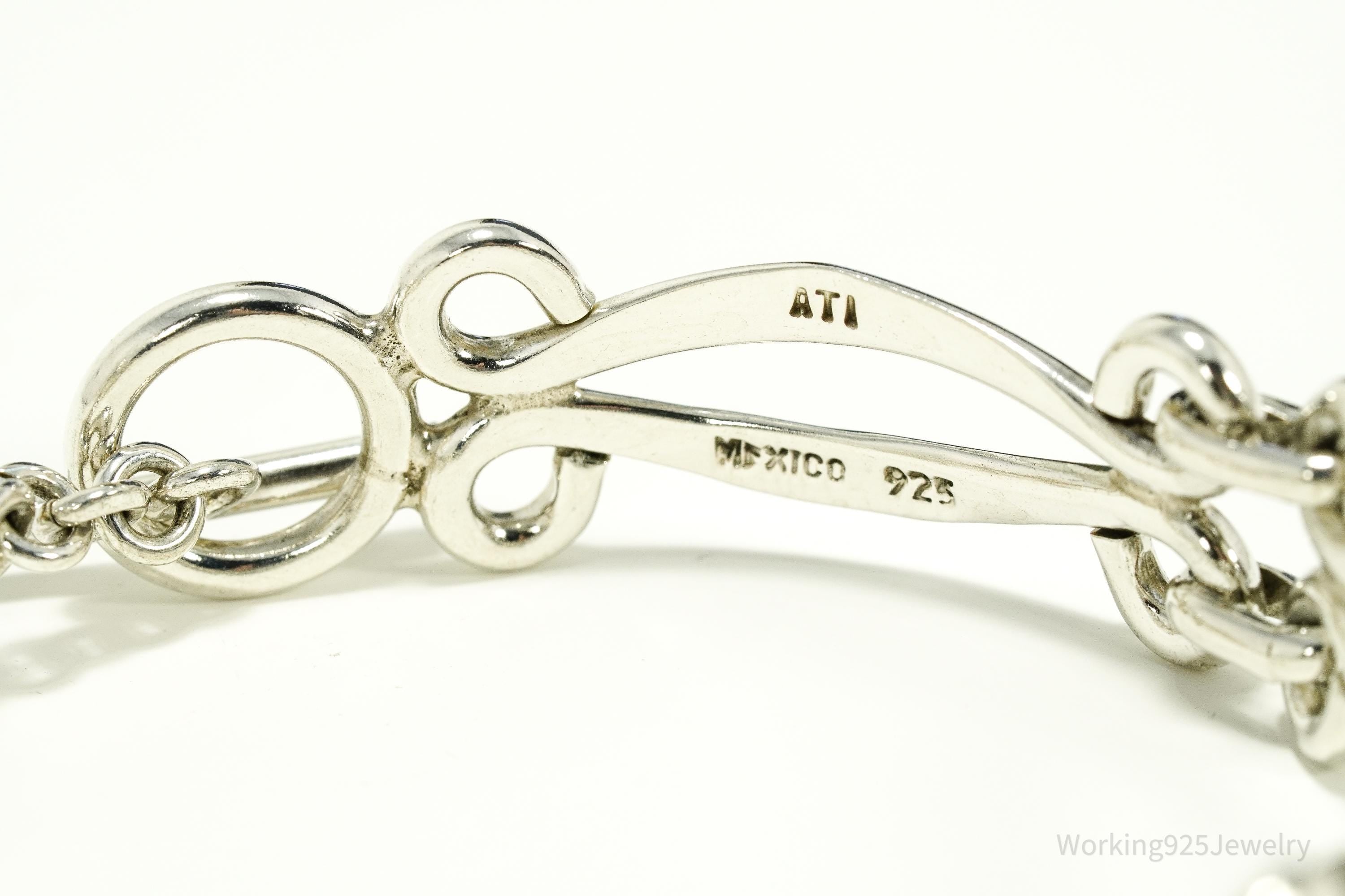 Vintage Mexico ATI Sterling Silver Bracelet - 7.25"