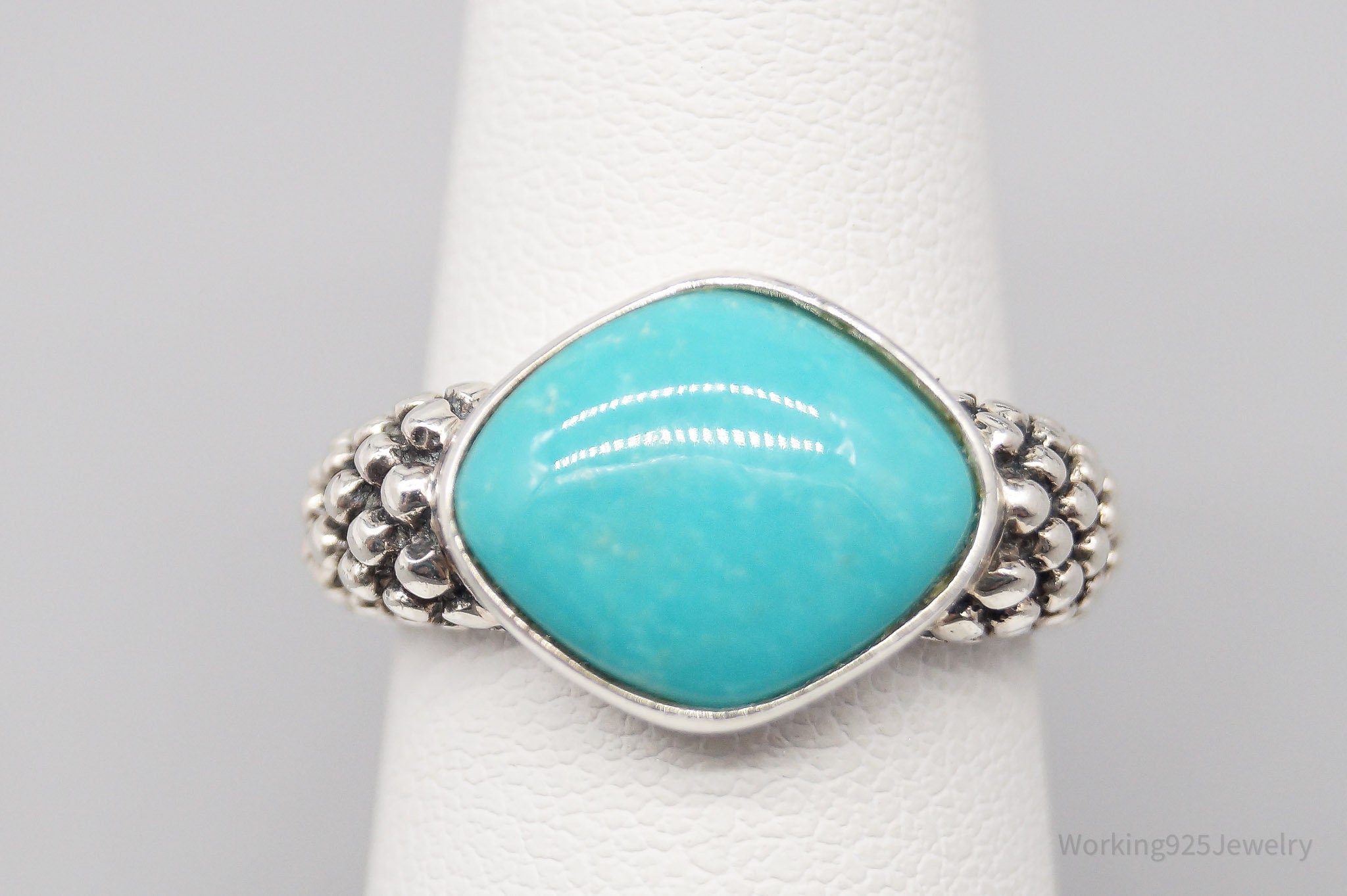 Vintage Turquoise Sterling Silver Ring - Size 6