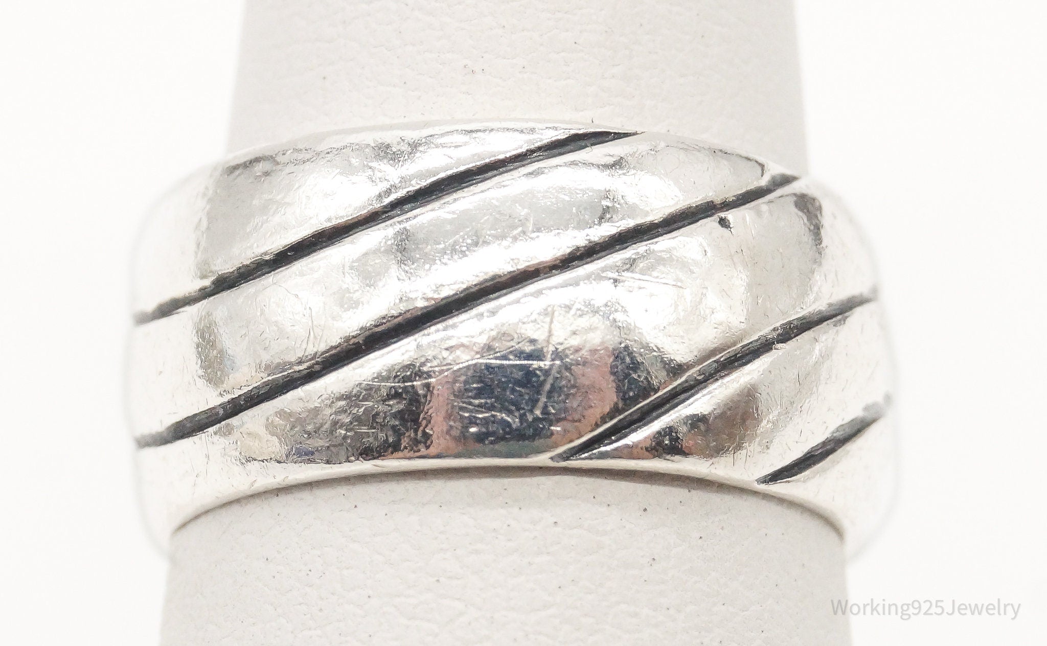 Vintage Mexico Cable Sterling Silver Band Ring - Size 6.25