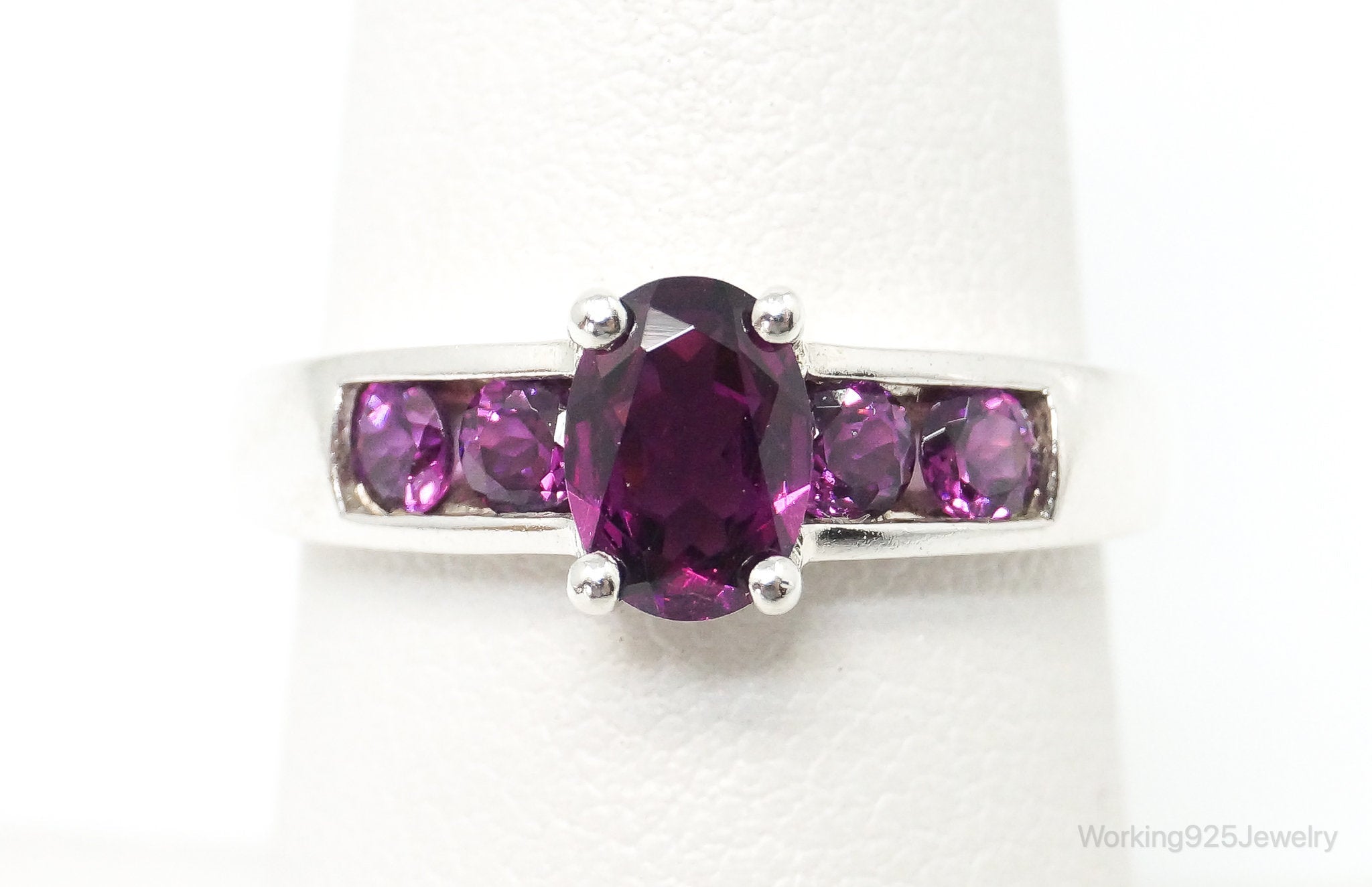 Vintage Violet Purple Topaz Sterling Silver Ring SZ 7