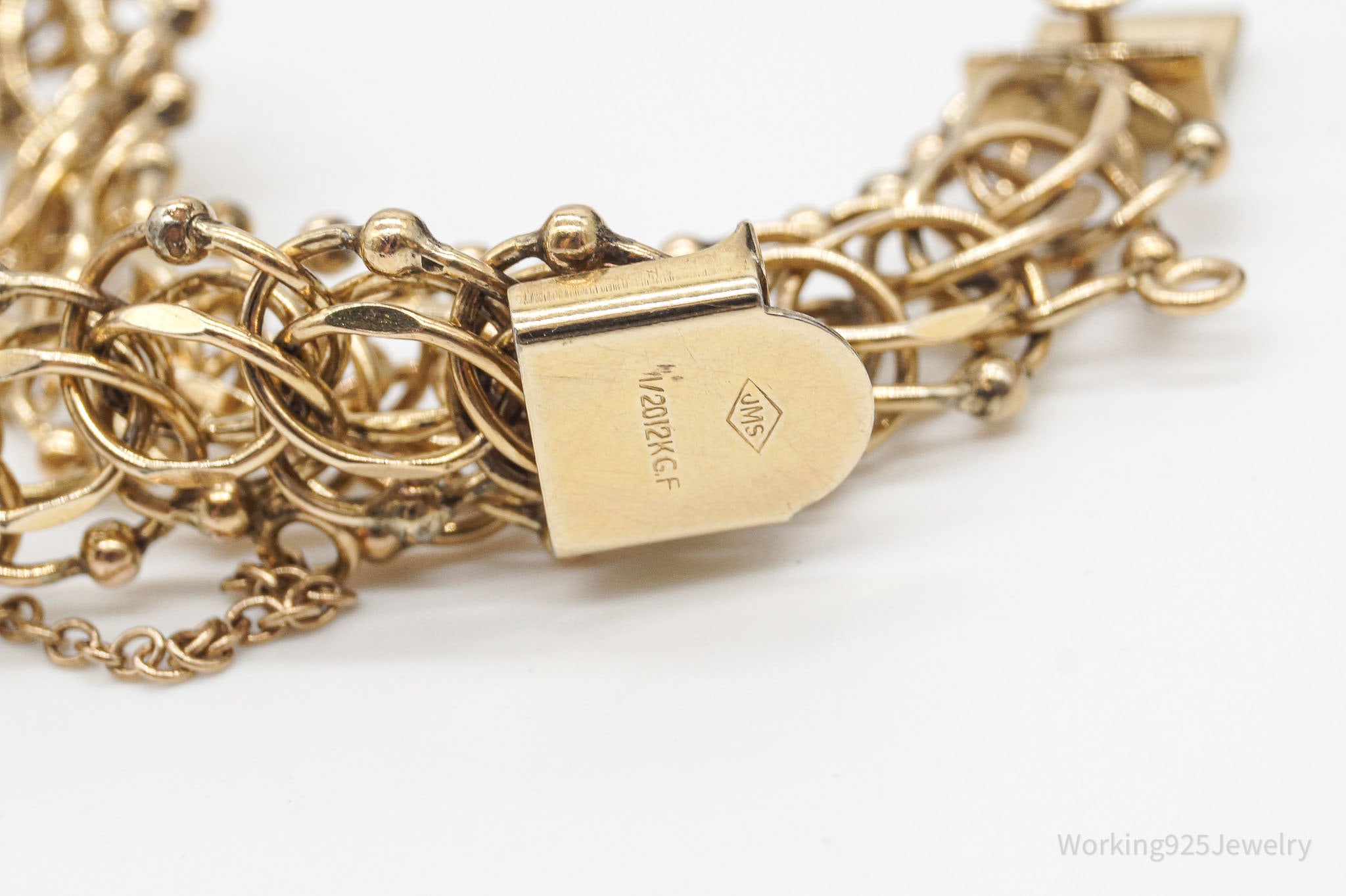 Vintage Designer JMS 1/20 12K Gold Filled Chain Bracelet