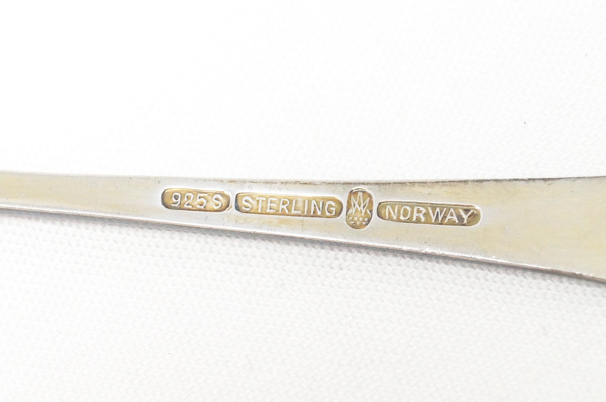 Vintage Norwegian Modernist Designer Magnus Aase Sterling Silver Enamel Fork