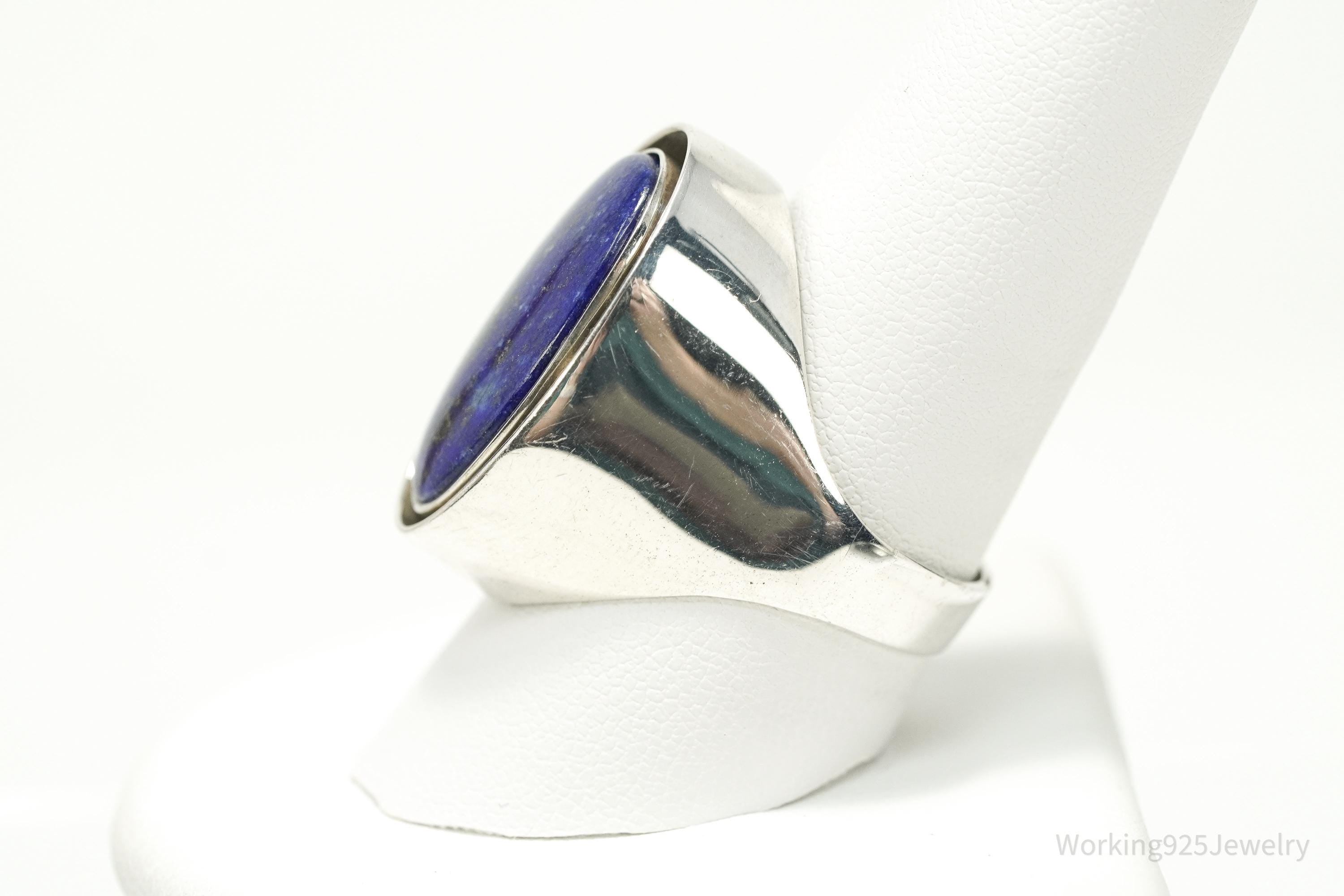 Vintage Desert Rose Co Sterling Silver Ring Lapis Lazuli Turquoise Reversible