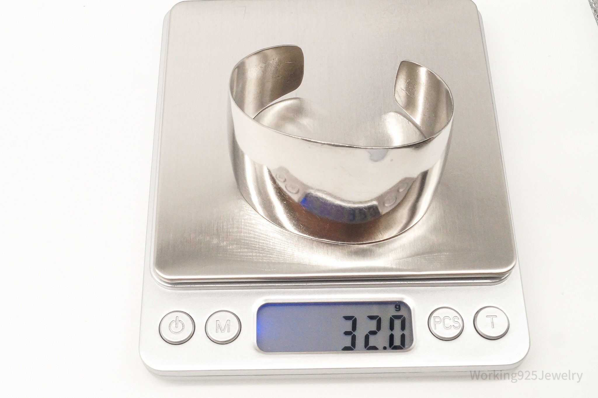 Antique Designer Danecraft Sterling Silver Wide Cuff Bracelet