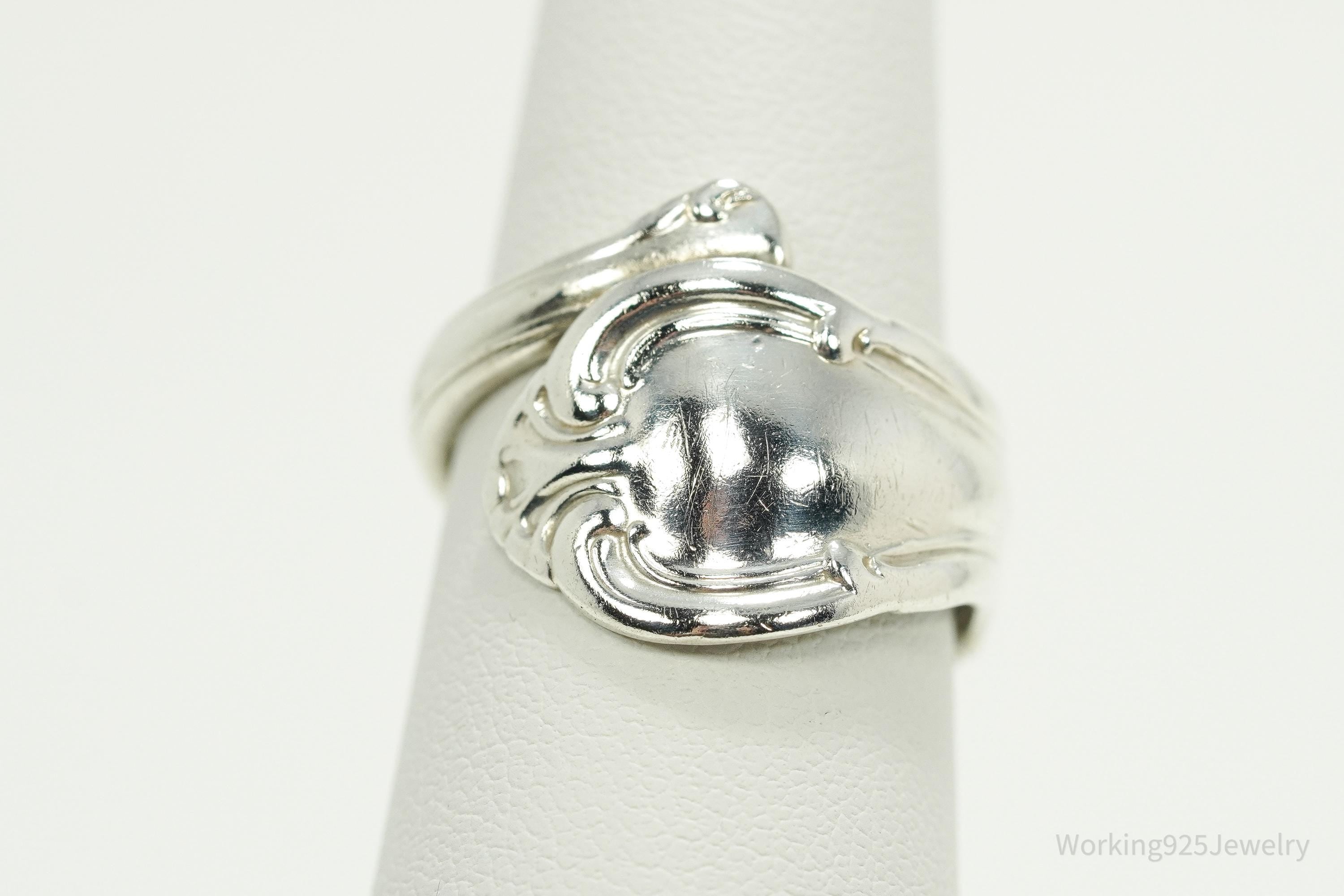 Vintage "Joan Of Arc" International Sterling Silver Spoon Ring Size 6.75