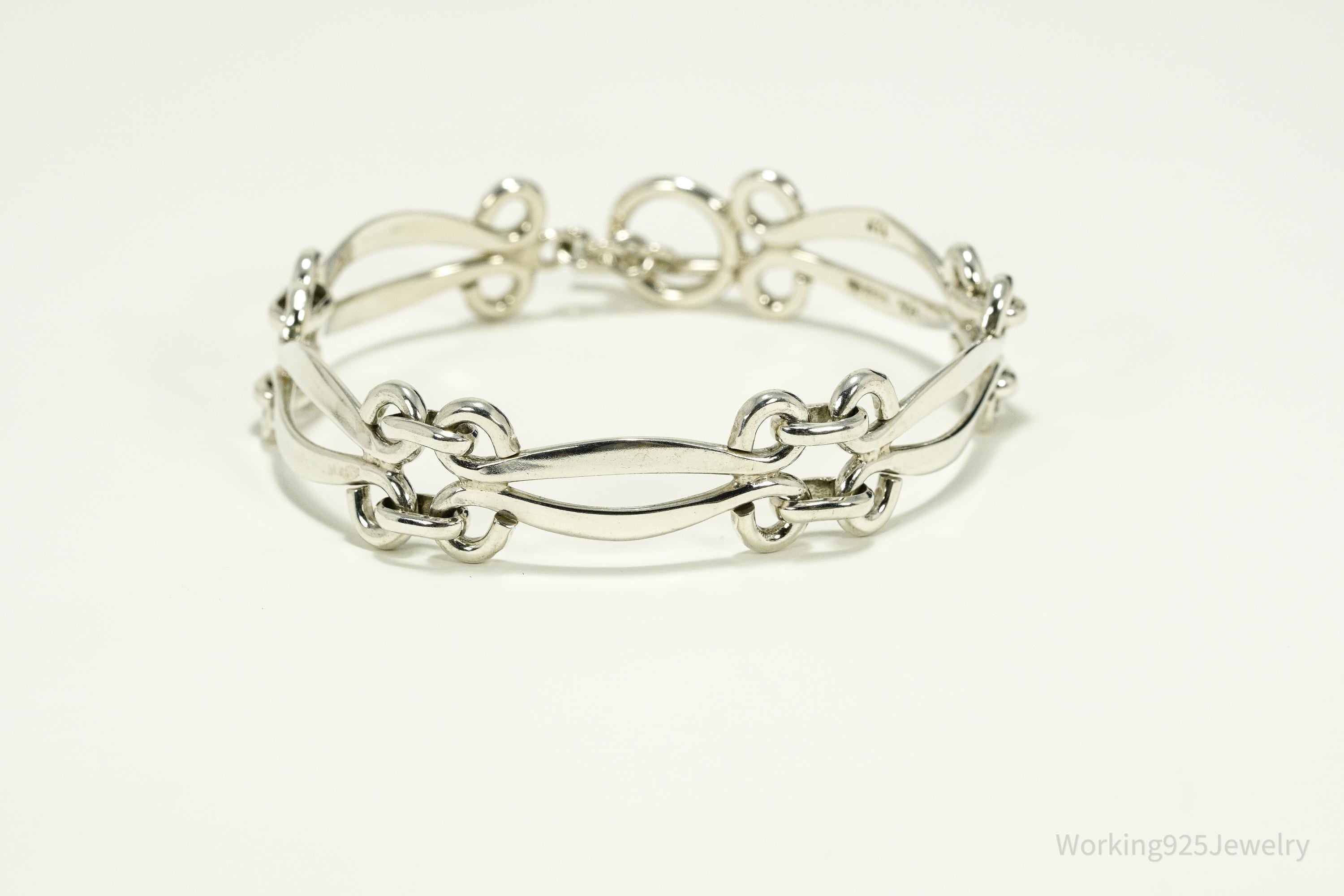 Vintage Mexico ATI Sterling Silver Bracelet - 7.25"